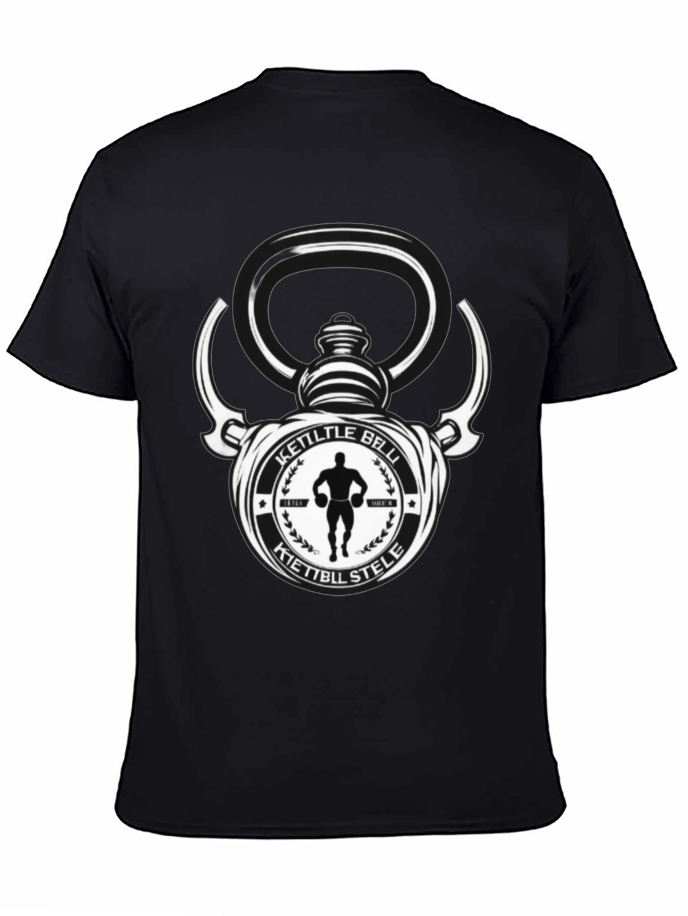 Kettlebell Stele Graphic T-Shirt - Fitness Apparel
