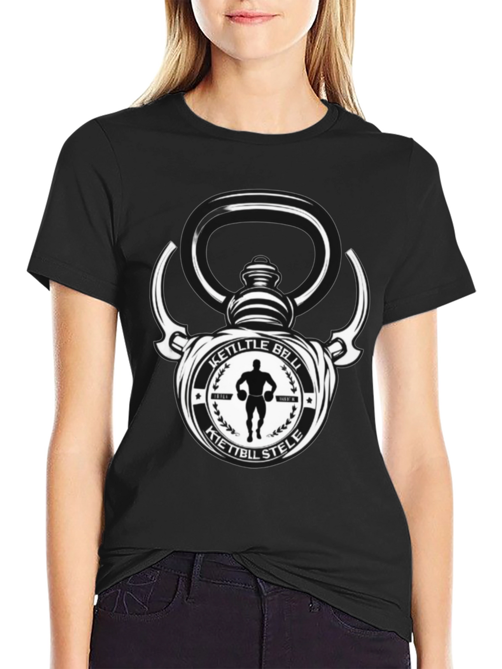 Kettlebell Stele Graphic T-Shirt - Fitness Apparel