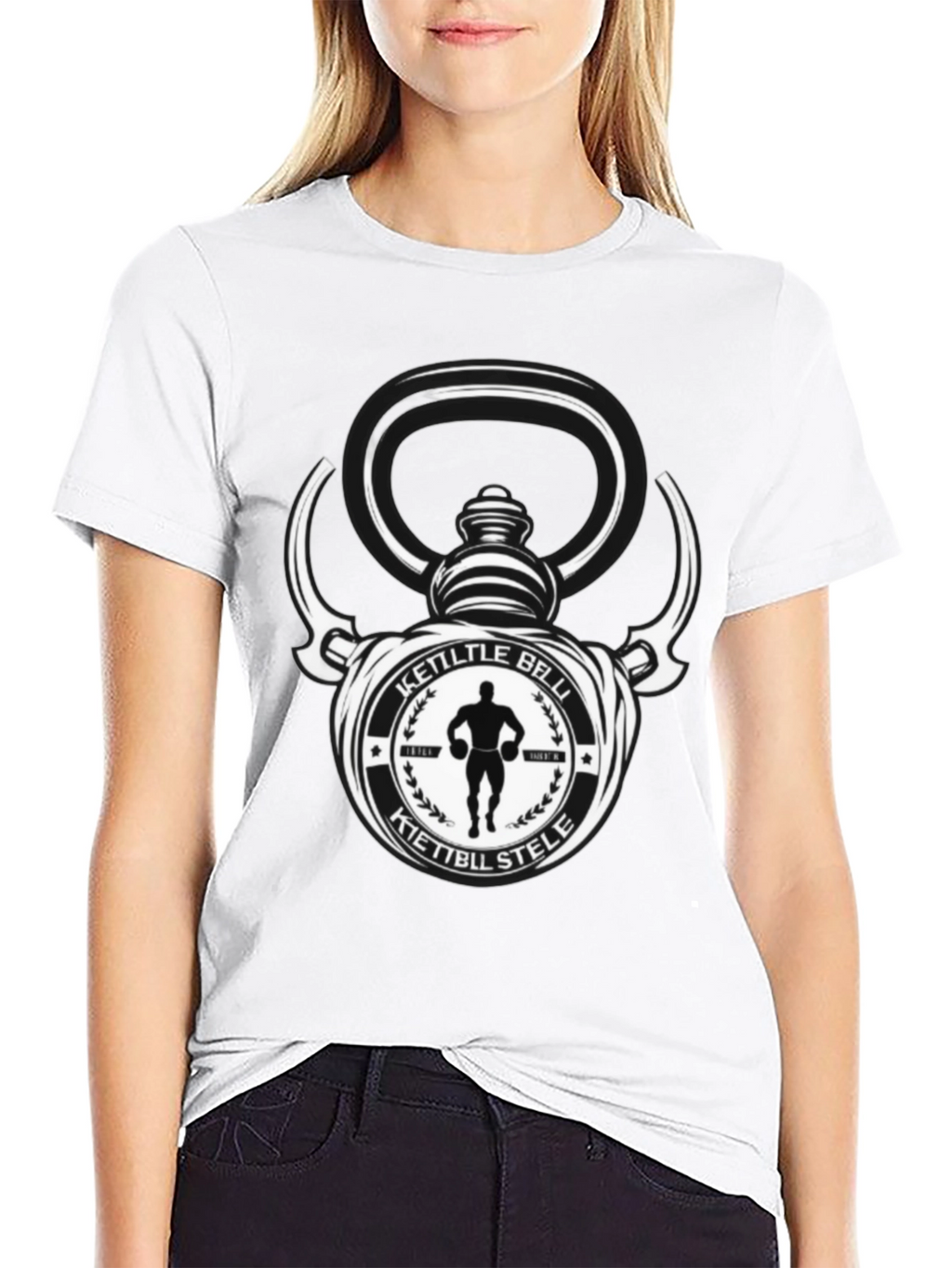 Kettlebell Stele Graphic T-Shirt - Fitness Apparel