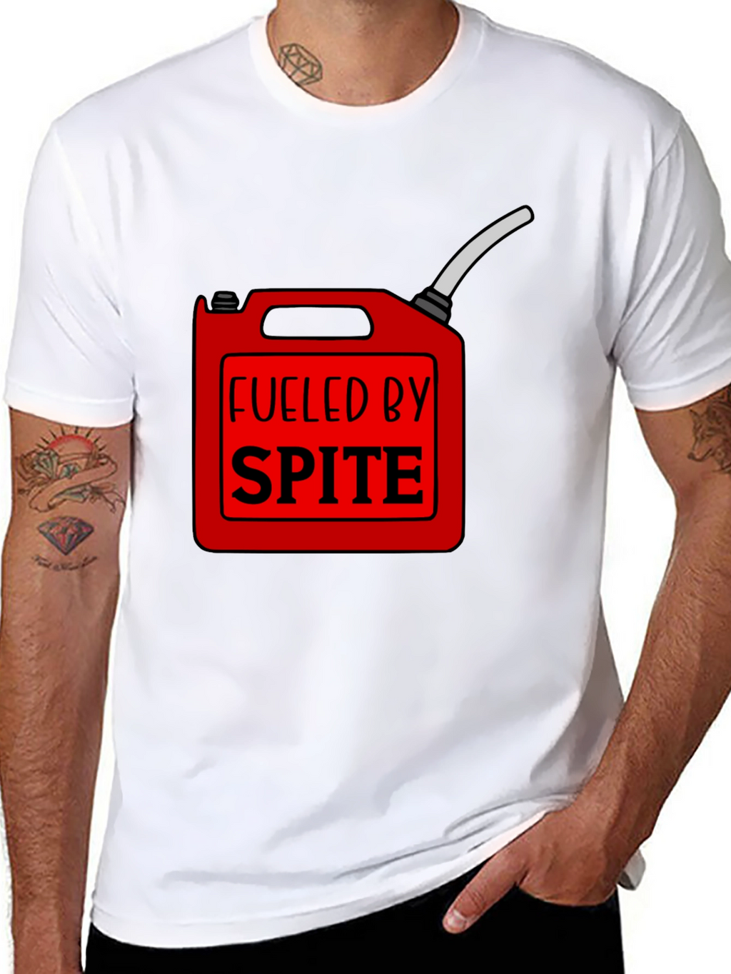 Fueled by Spite Funny Graphic T-Shirt