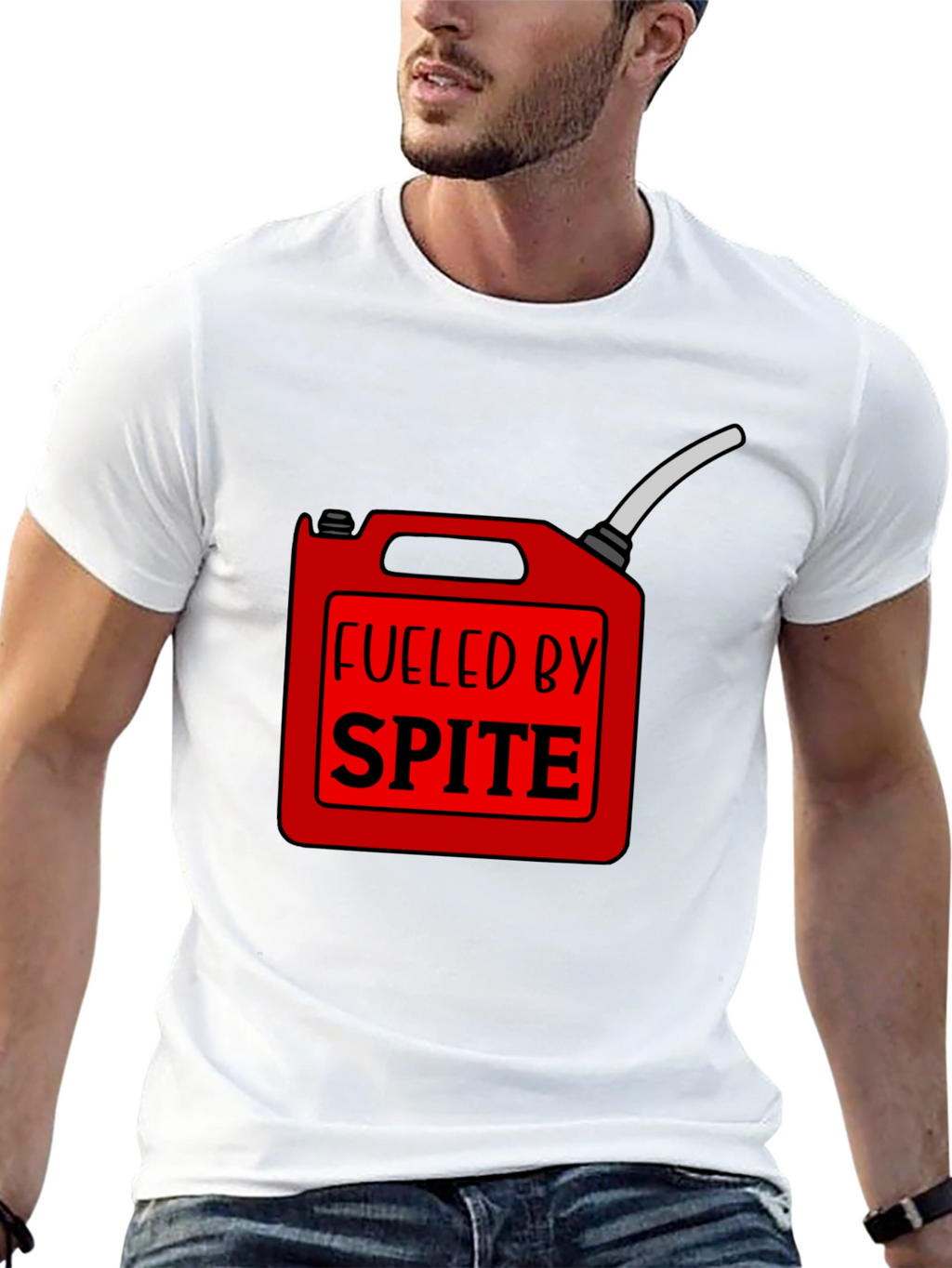 Fueled by Spite Funny Graphic T-Shirt