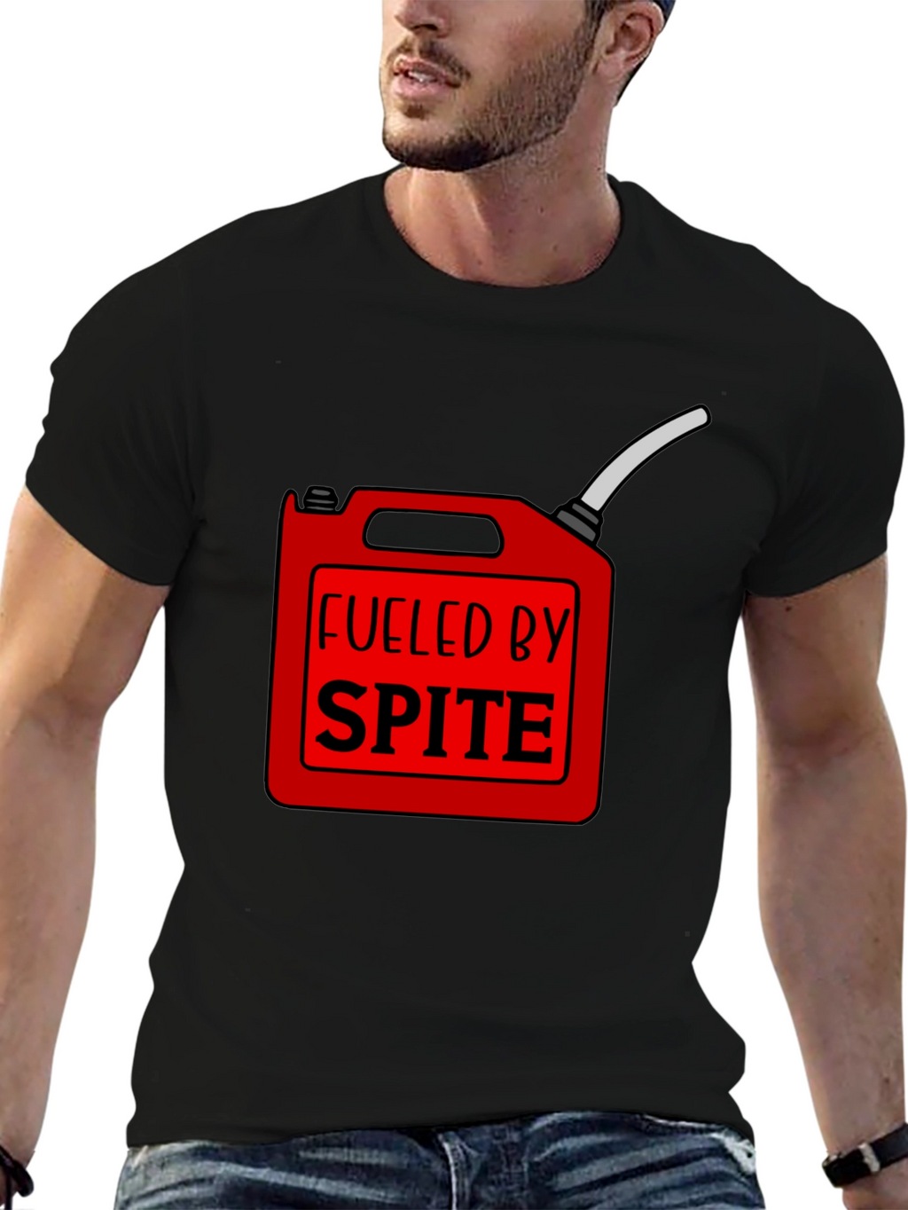 Fueled by Spite Funny Graphic T-Shirt