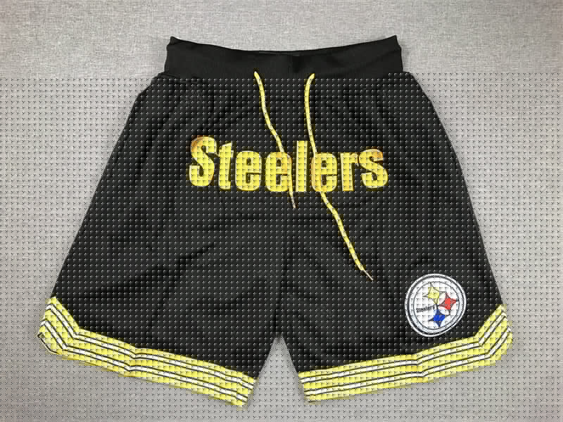 Men's Pittsburgh Steelers Black Pocket Shorts1