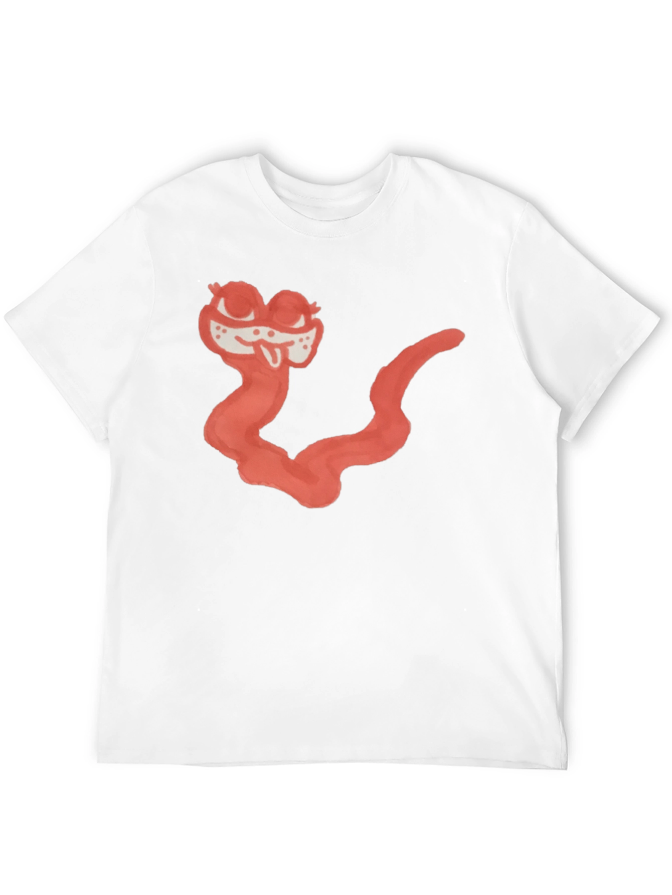 Cartoon Worm Graphic Black Tee