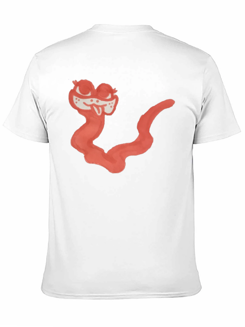 Cartoon Worm Graphic Black Tee