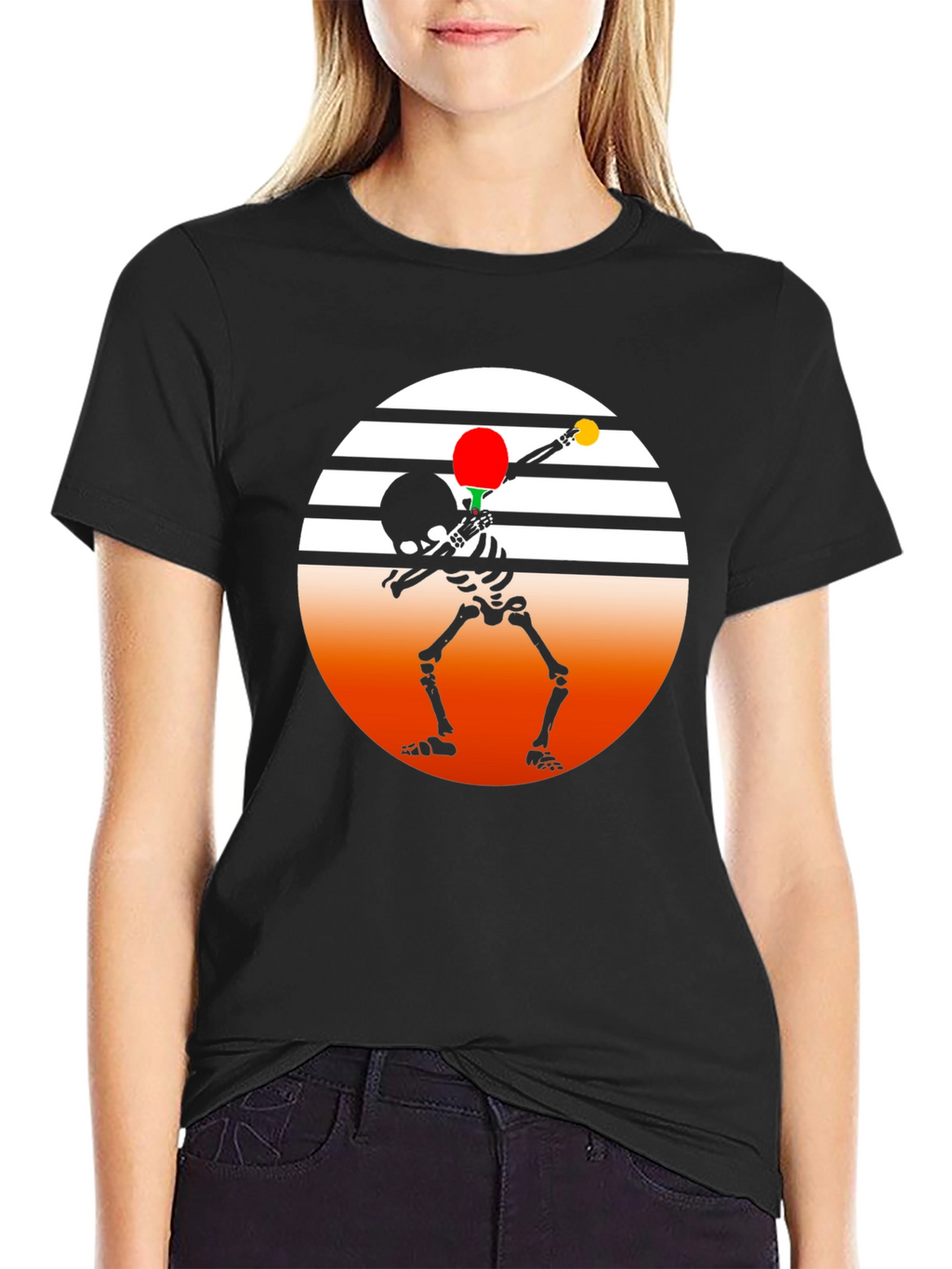 Skeleton Dab Ping Pong T-Shirt