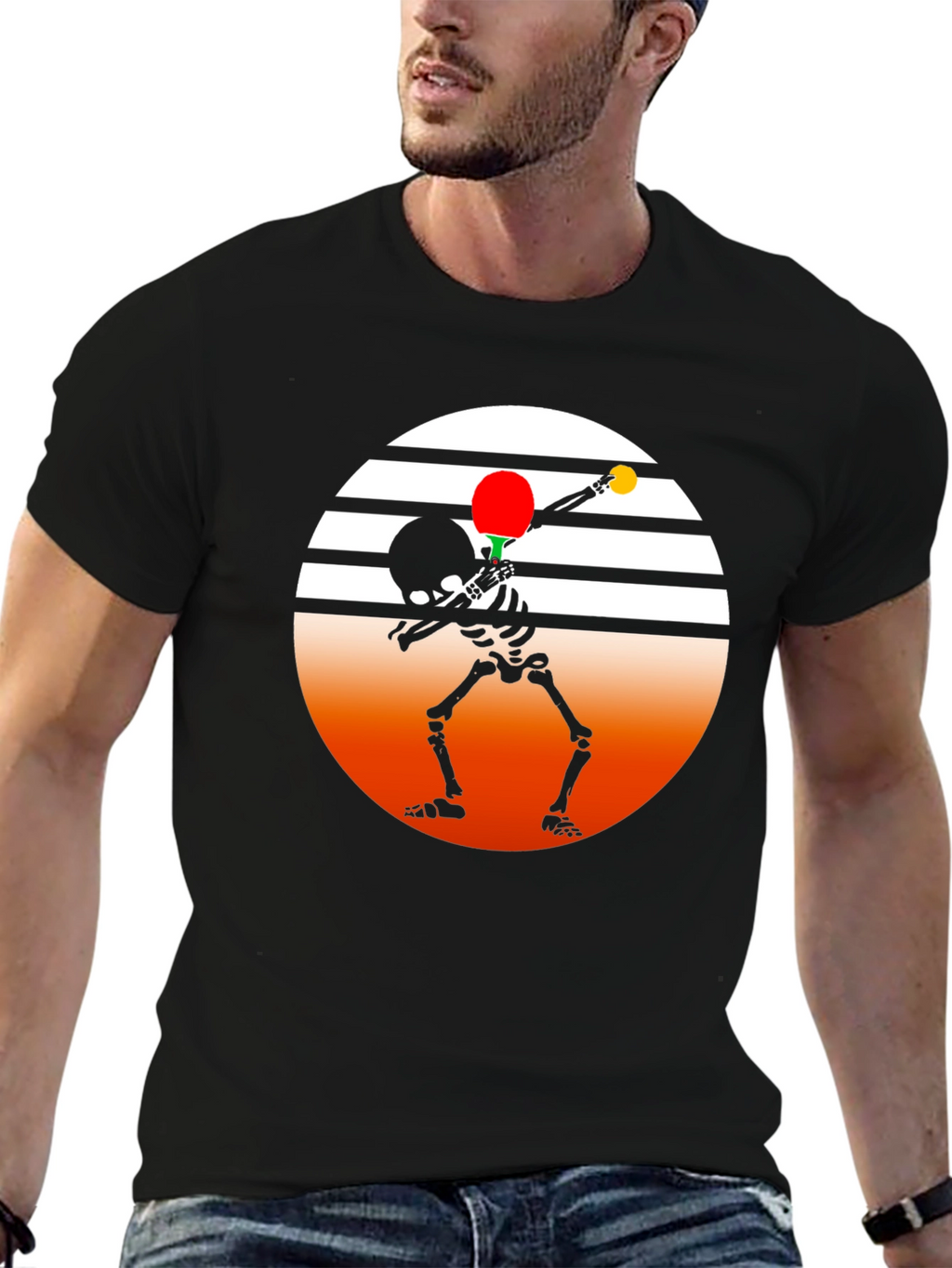 Skeleton Dab Ping Pong T-Shirt