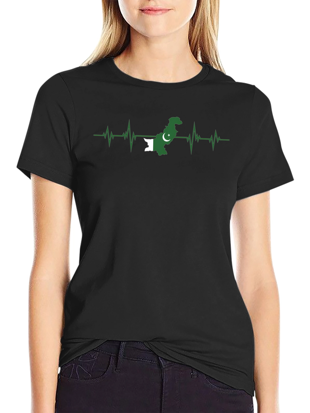 Pakistan Flag Heartbeat T-Shirt