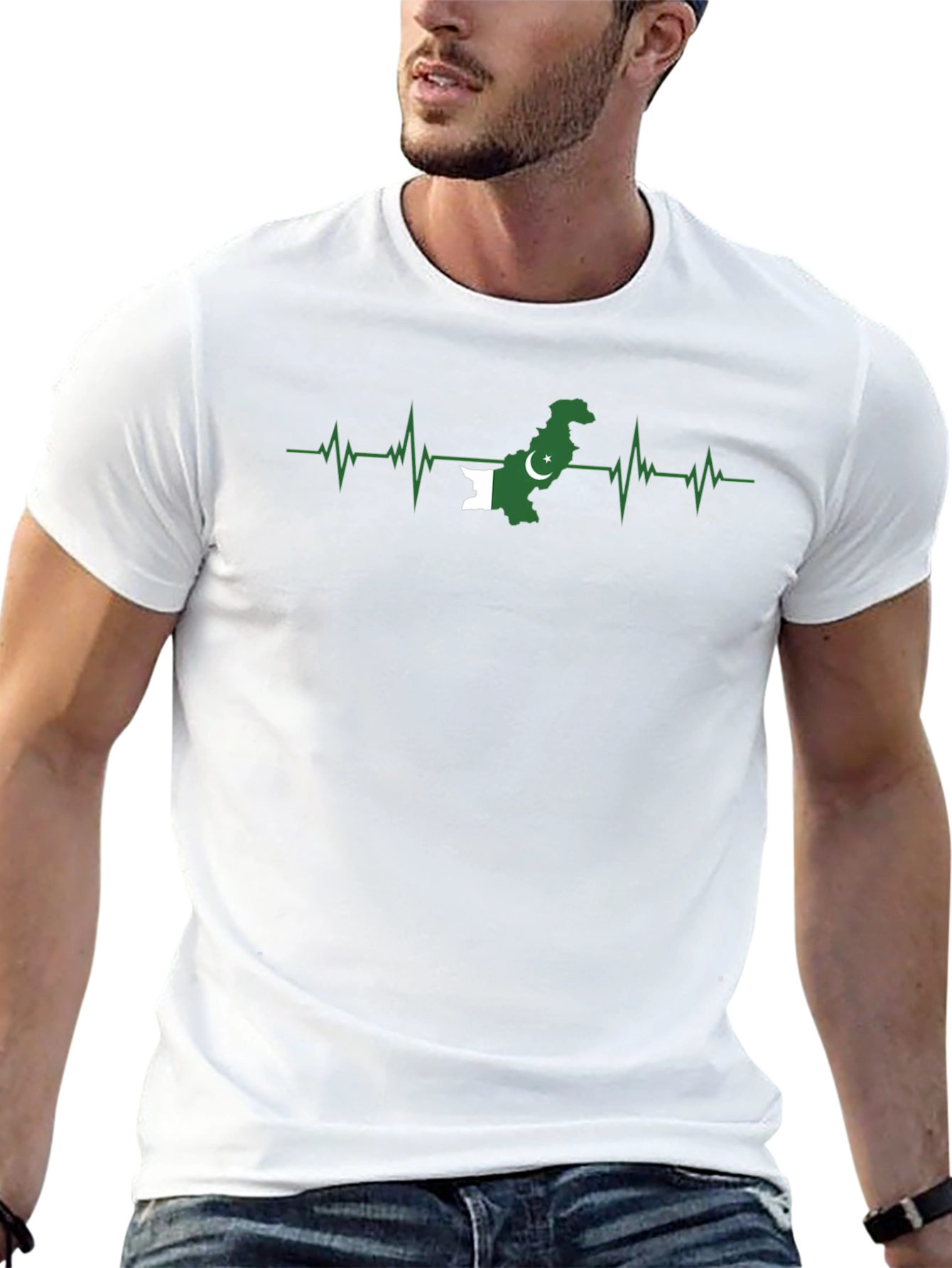 Pakistan Flag Heartbeat T-Shirt