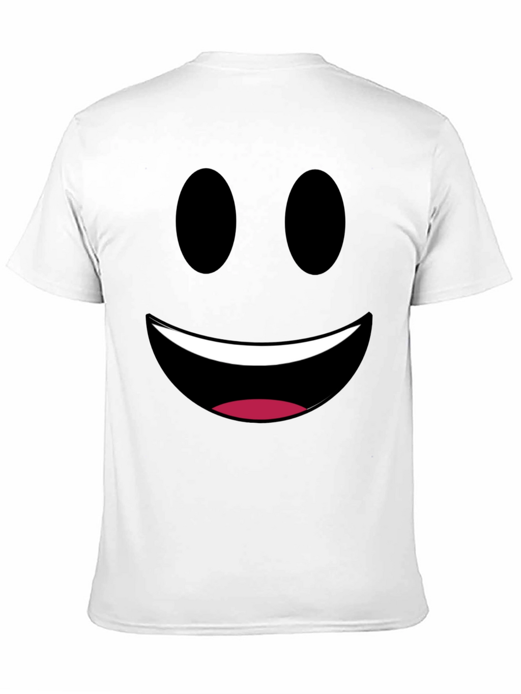 Smiley Face Graphic Tee - Black Cotton Comfort