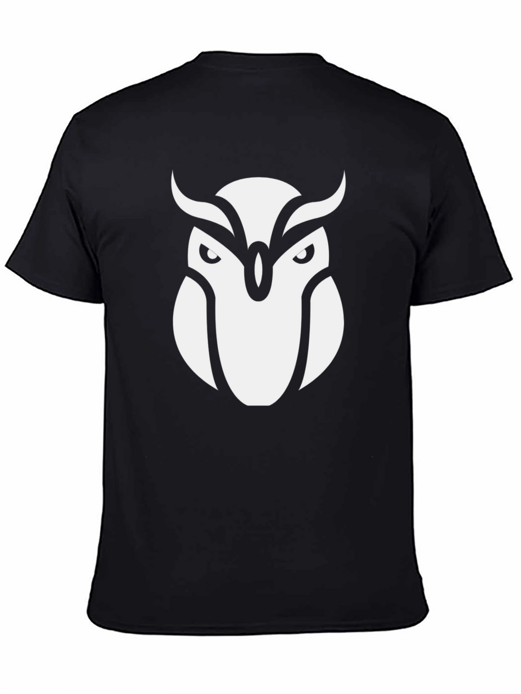 Stylish Owl Graphic Black T-Shirt