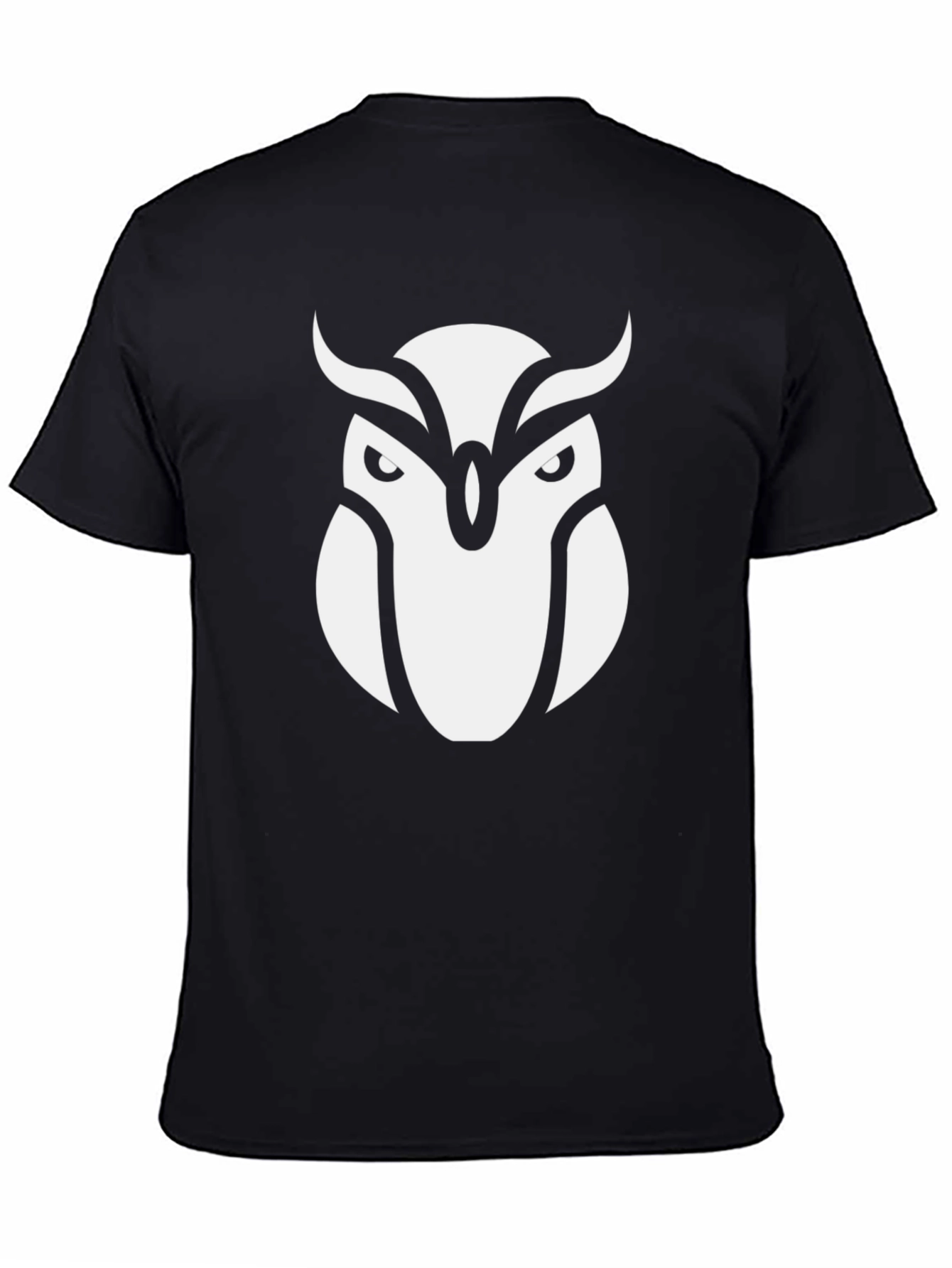 Stylish Owl Graphic Black T-Shirt