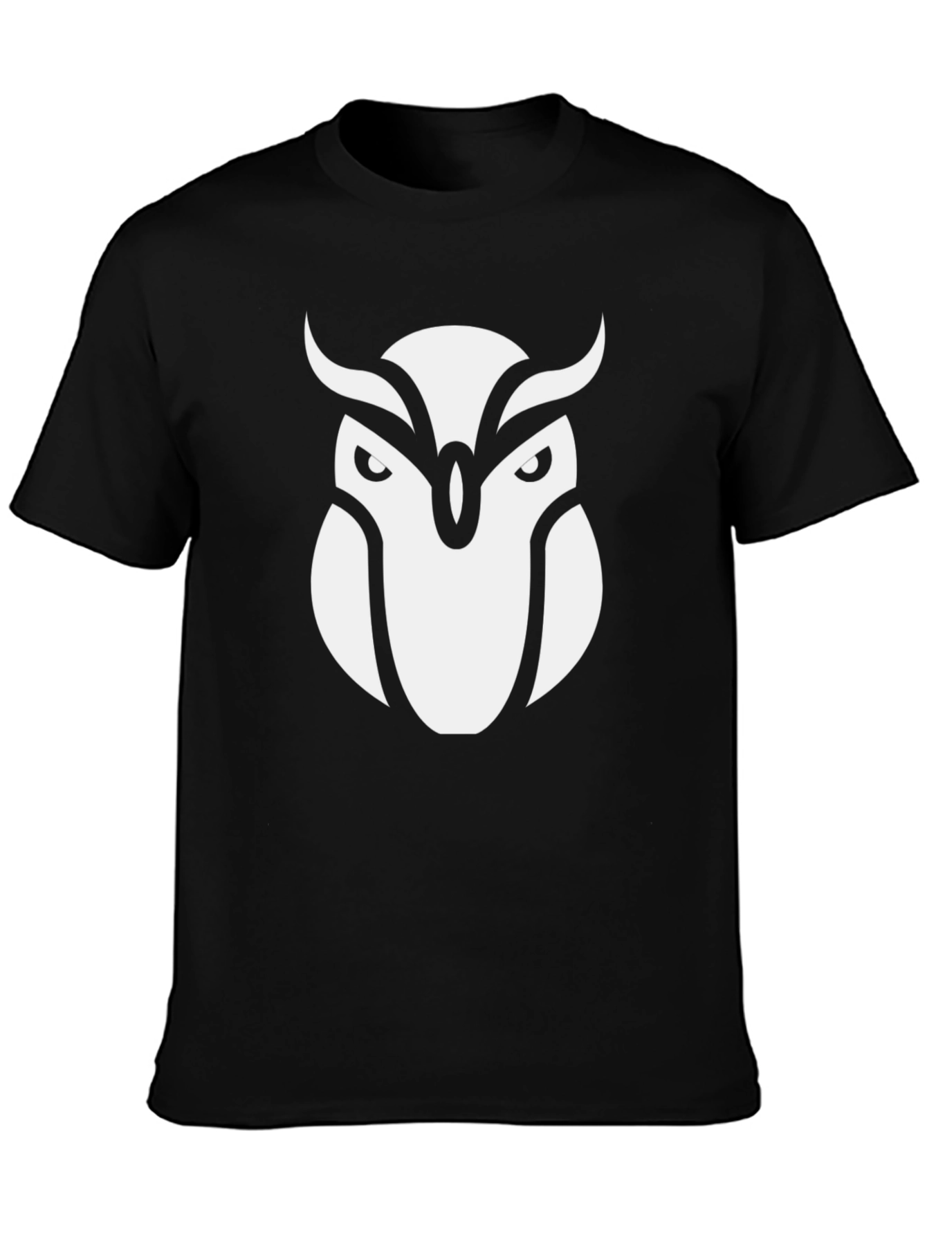 Stylish Owl Graphic Black T-Shirt