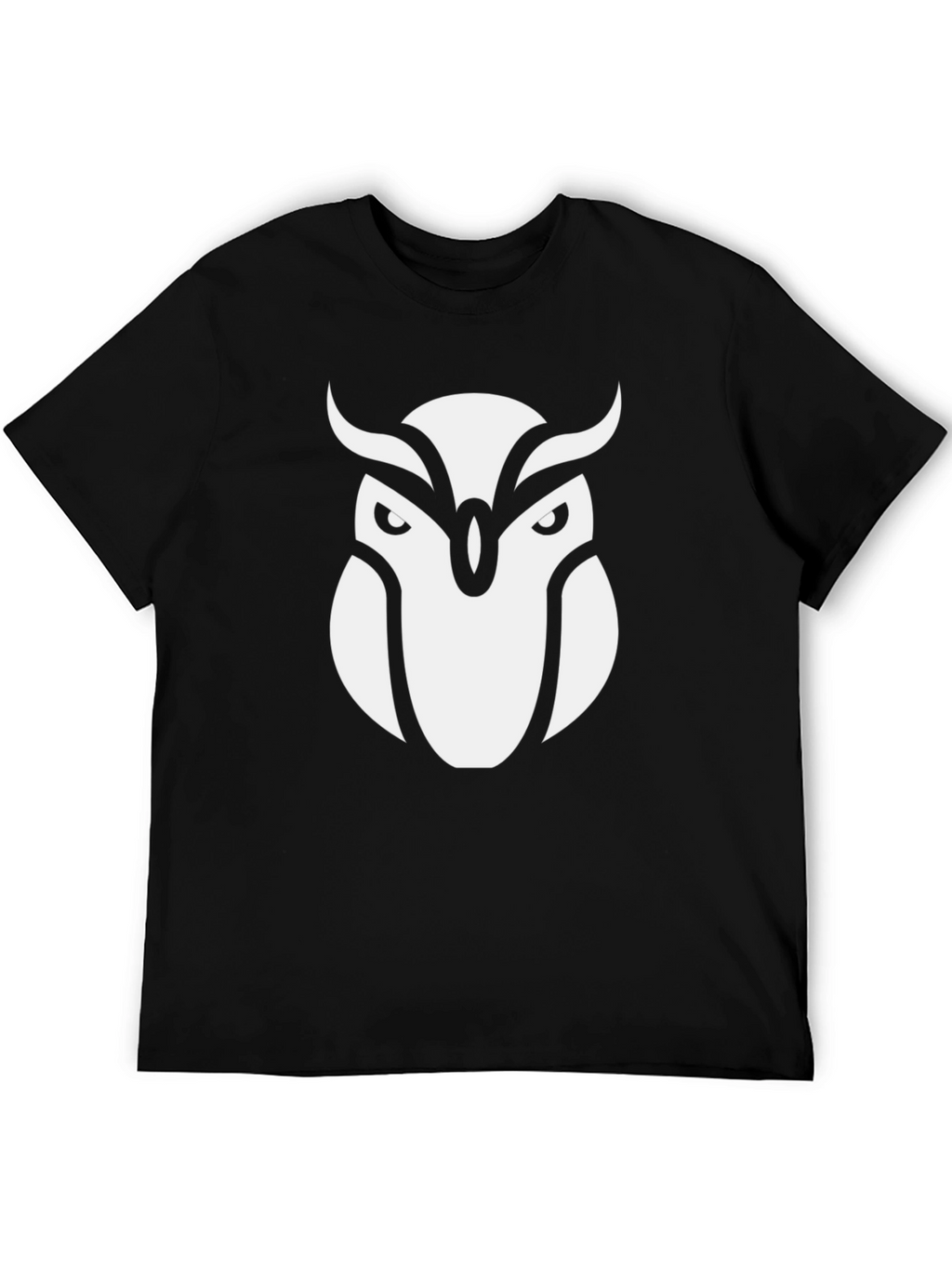 Stylish Owl Graphic Black T-Shirt