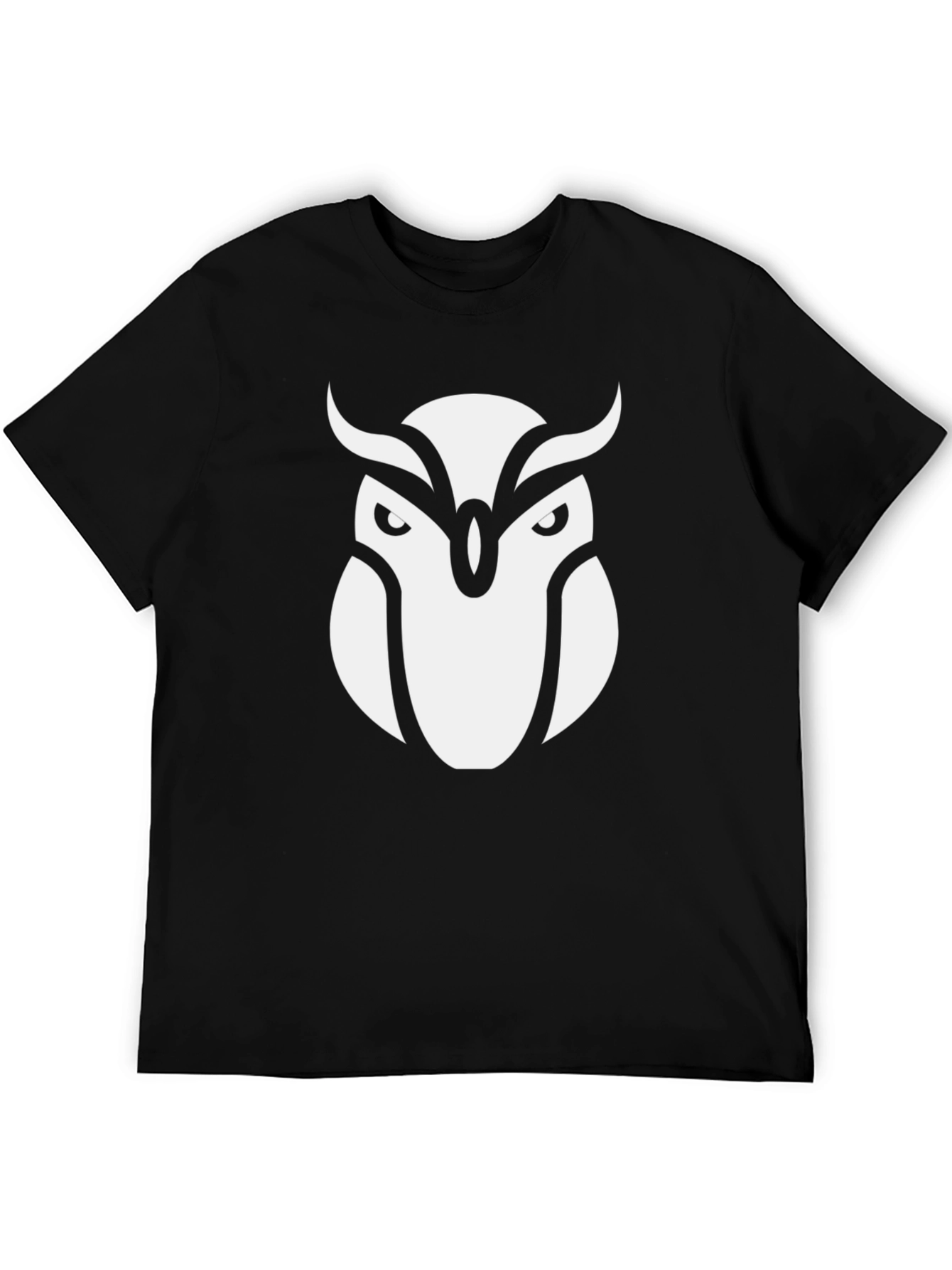 Stylish Owl Graphic Black T-Shirt