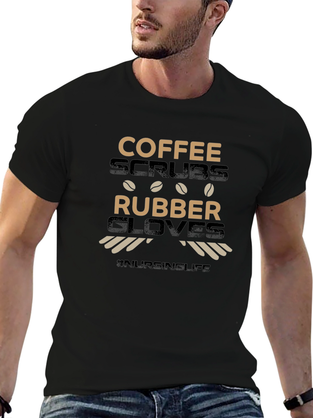 Coffee Scrubs & Rubber Gloves T-Shirt #NursingLife
