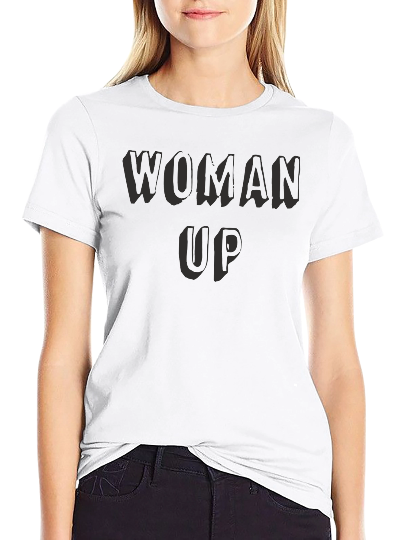 Woman Up Black T-Shirt