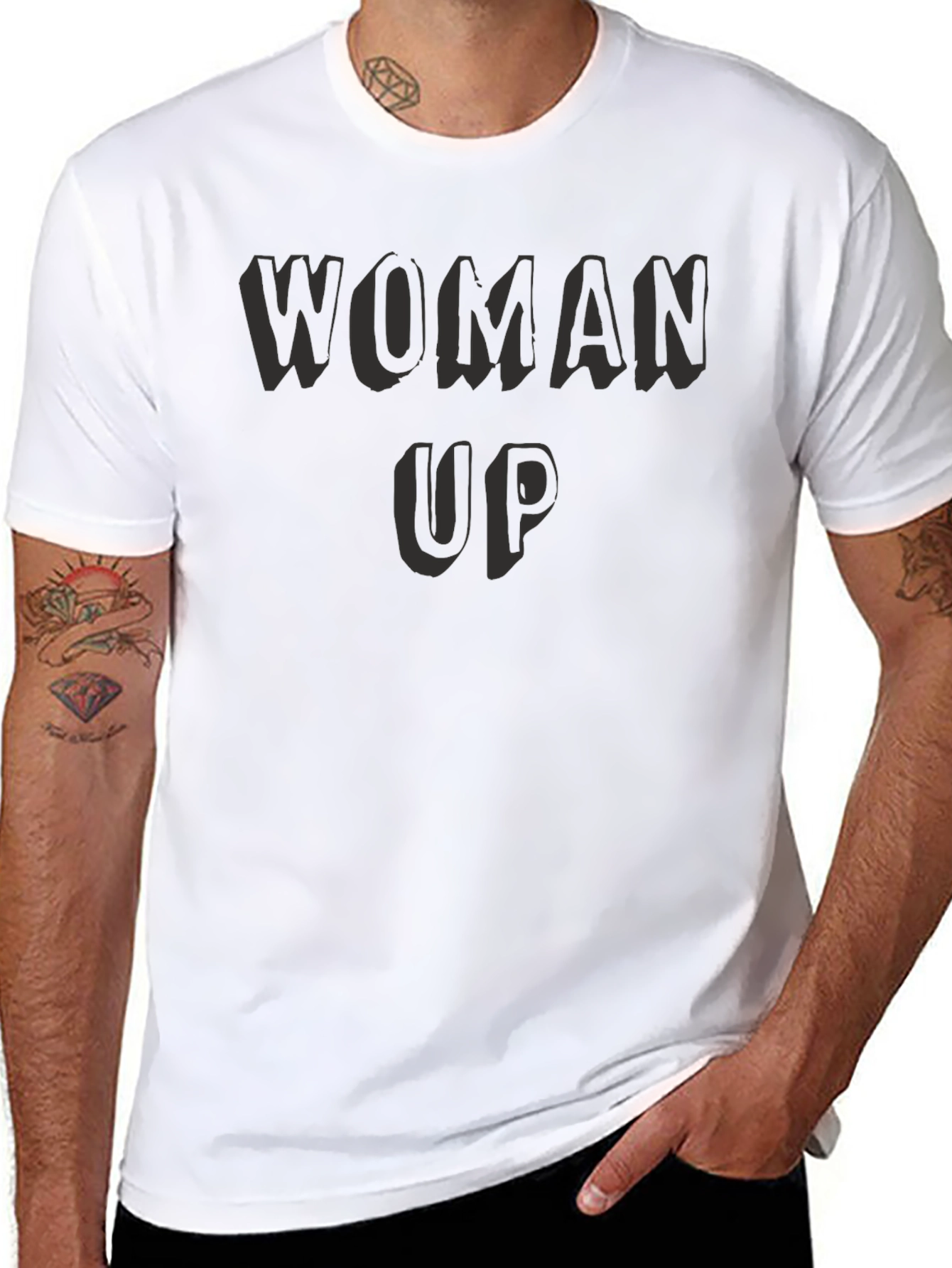 Woman Up Black T-Shirt