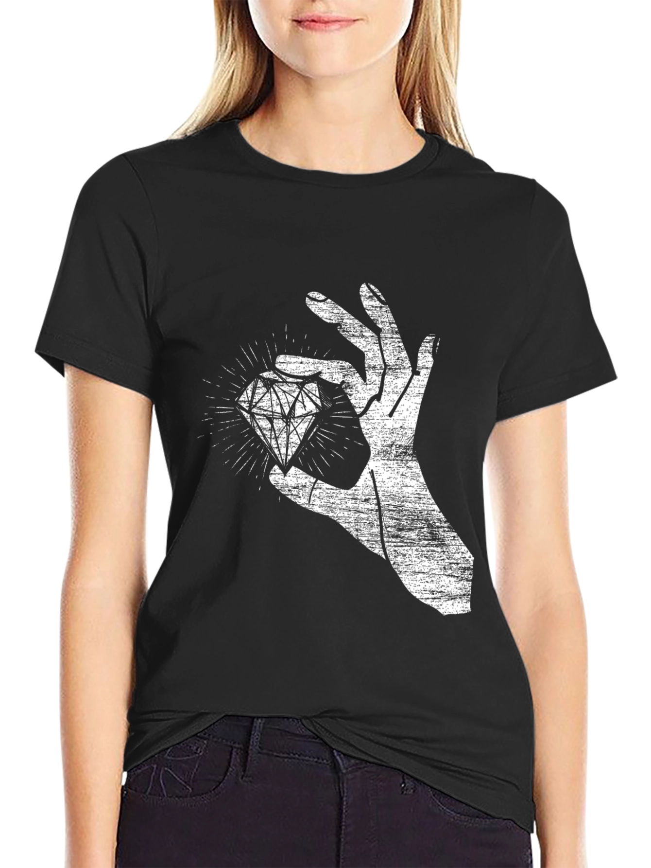 Diamond Hand Graphic Tee - Stylish & Unique