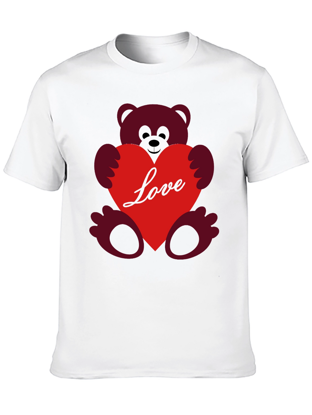 Love Teddy Bear T-Shirt - Heart Graphic Tee