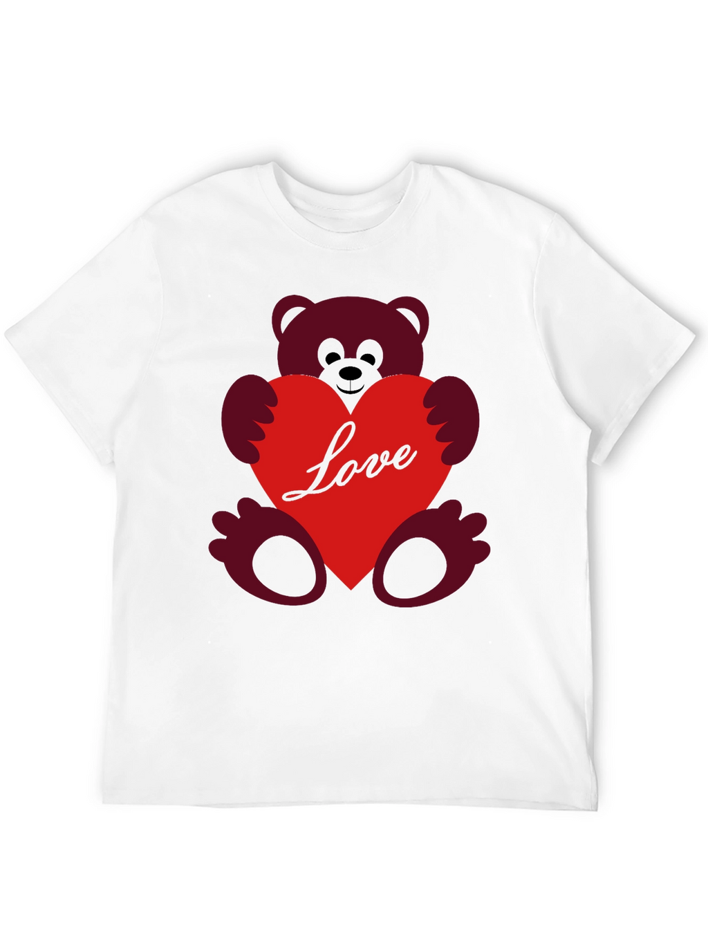 Love Teddy Bear T-Shirt - Heart Graphic Tee