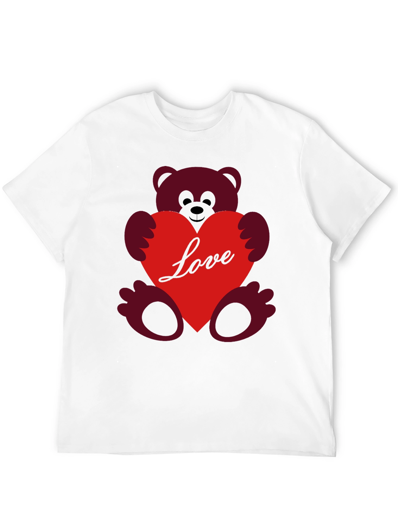 Love Teddy Bear T-Shirt - Heart Graphic Tee