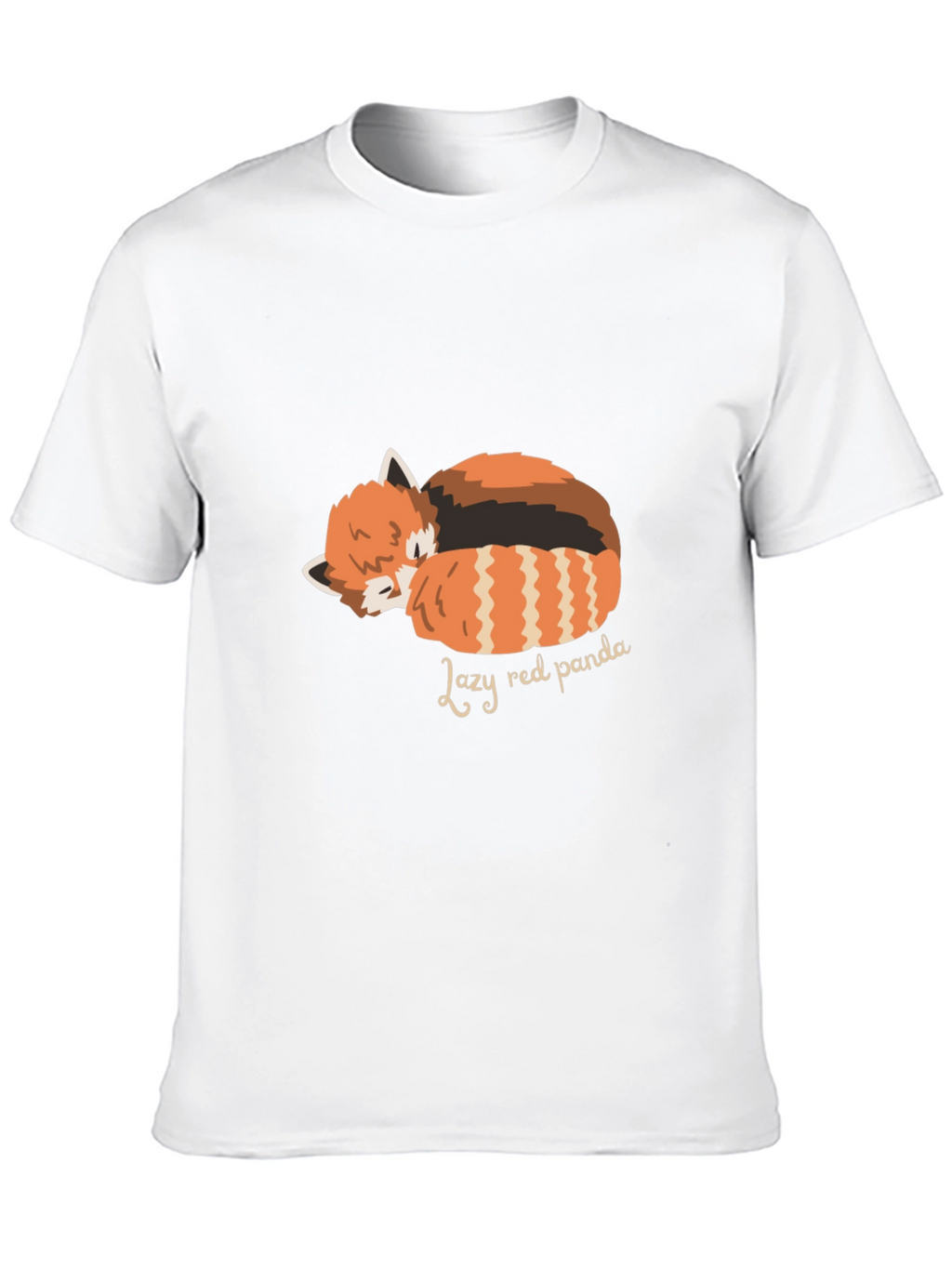Lazy Red Panda Graphic Tee - Black T-Shirt