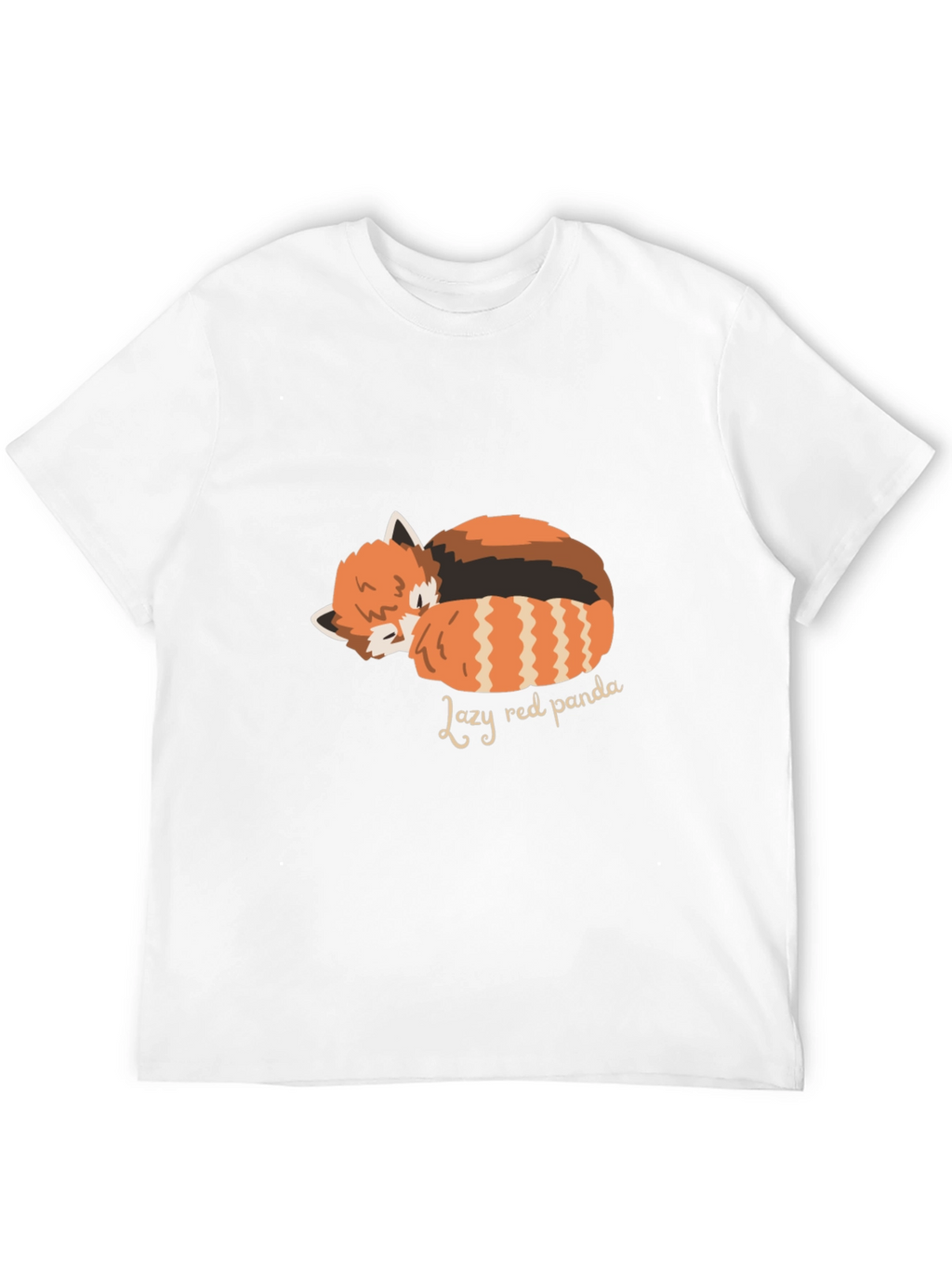 Lazy Red Panda Graphic Tee - Black T-Shirt