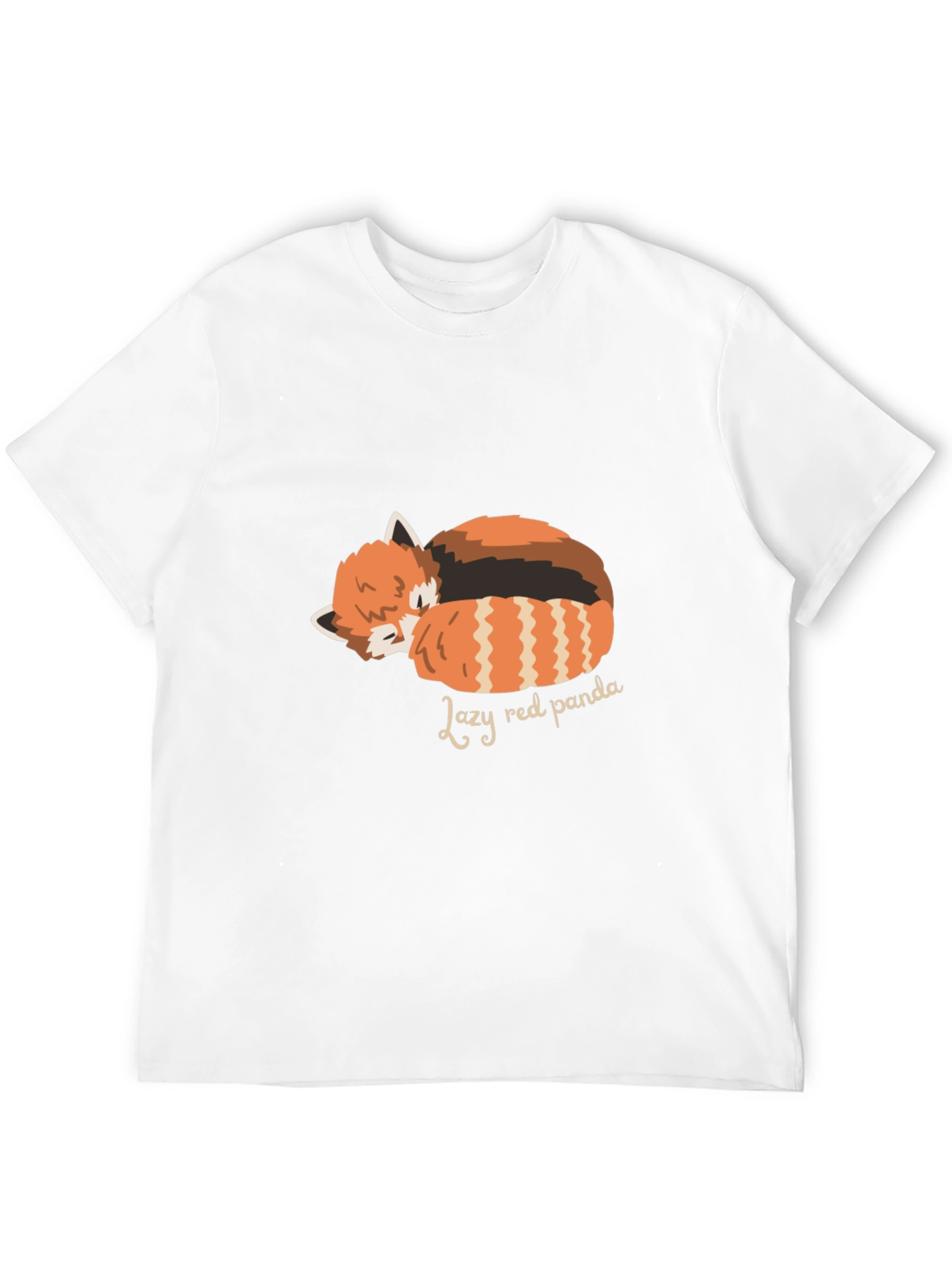Lazy Red Panda Graphic Tee - Black T-Shirt