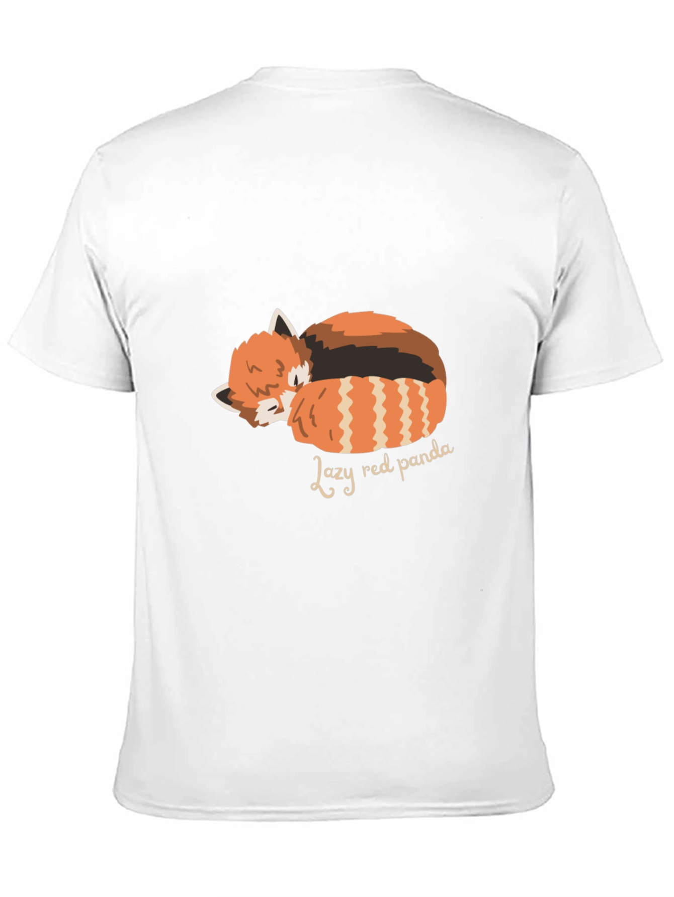 Lazy Red Panda Graphic Tee - Black T-Shirt