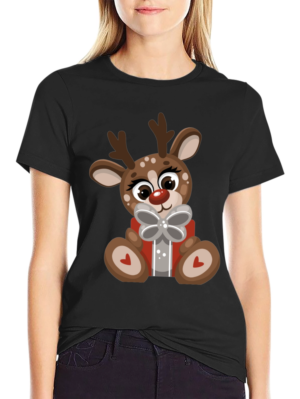 Cute Reindeer Gift Christmas Tee