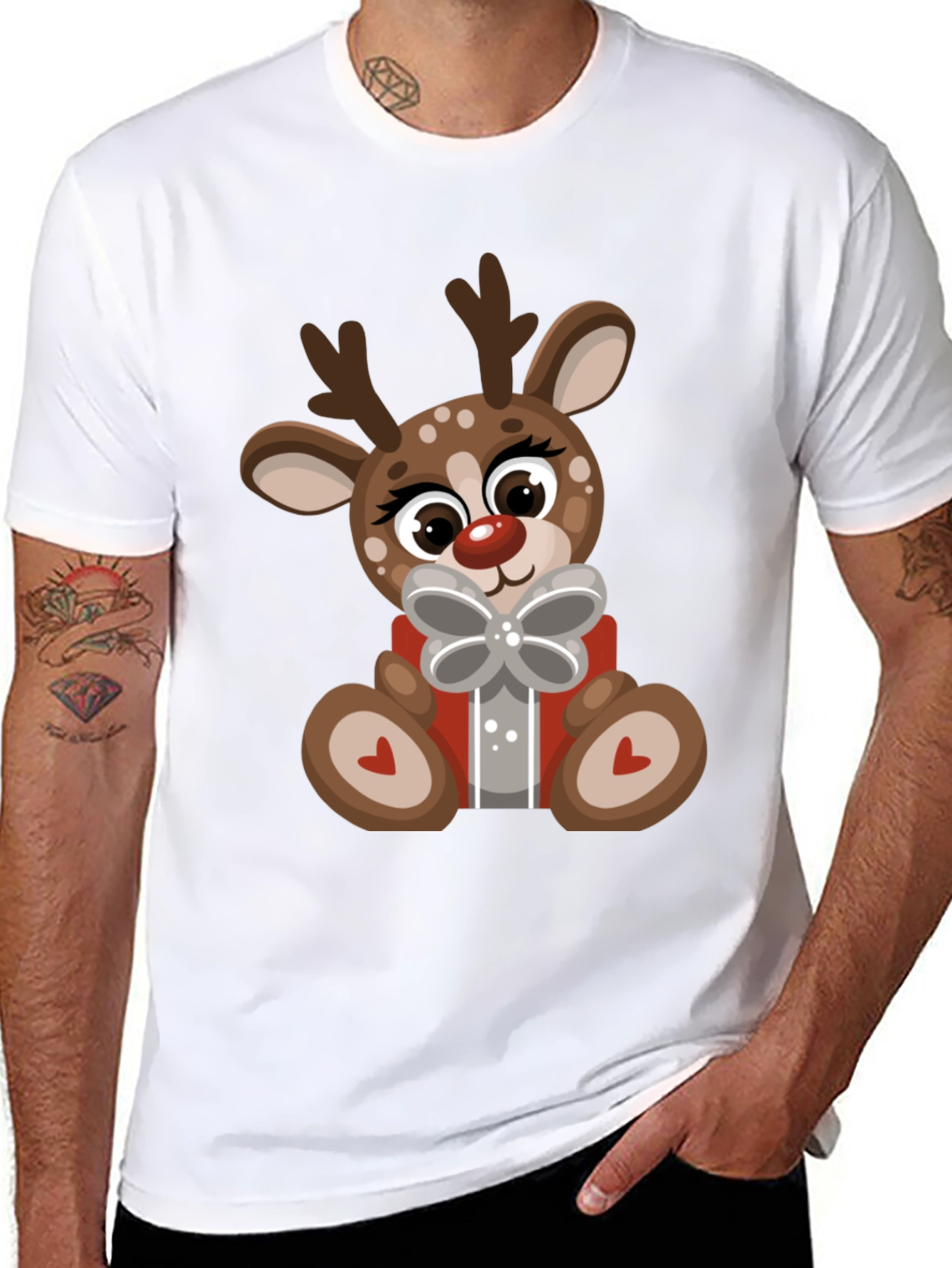 Cute Reindeer Gift Christmas Tee