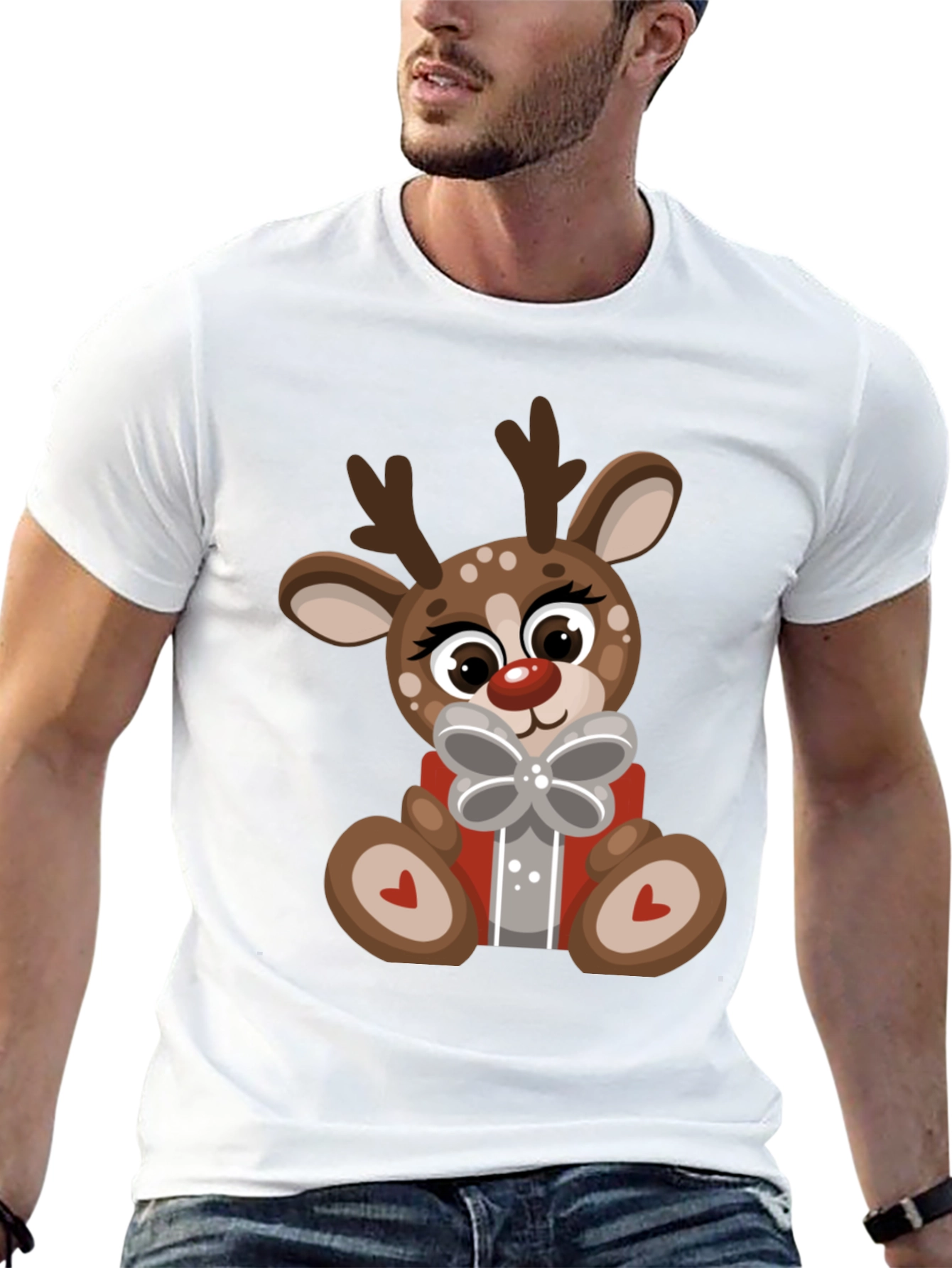 Cute Reindeer Gift Christmas Tee