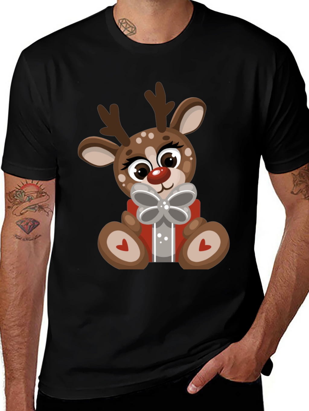 Cute Reindeer Gift Christmas Tee
