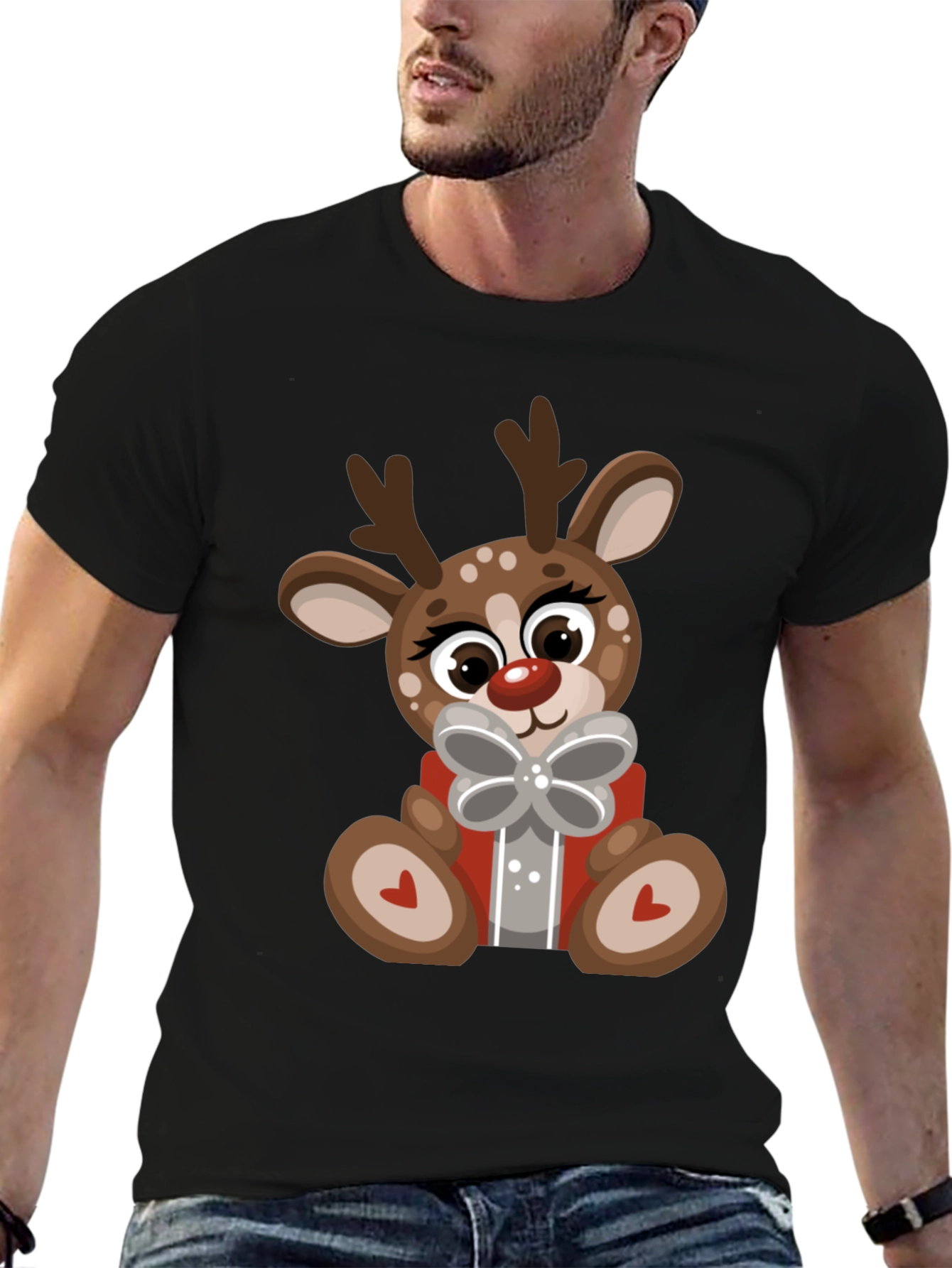 Cute Reindeer Gift Christmas Tee