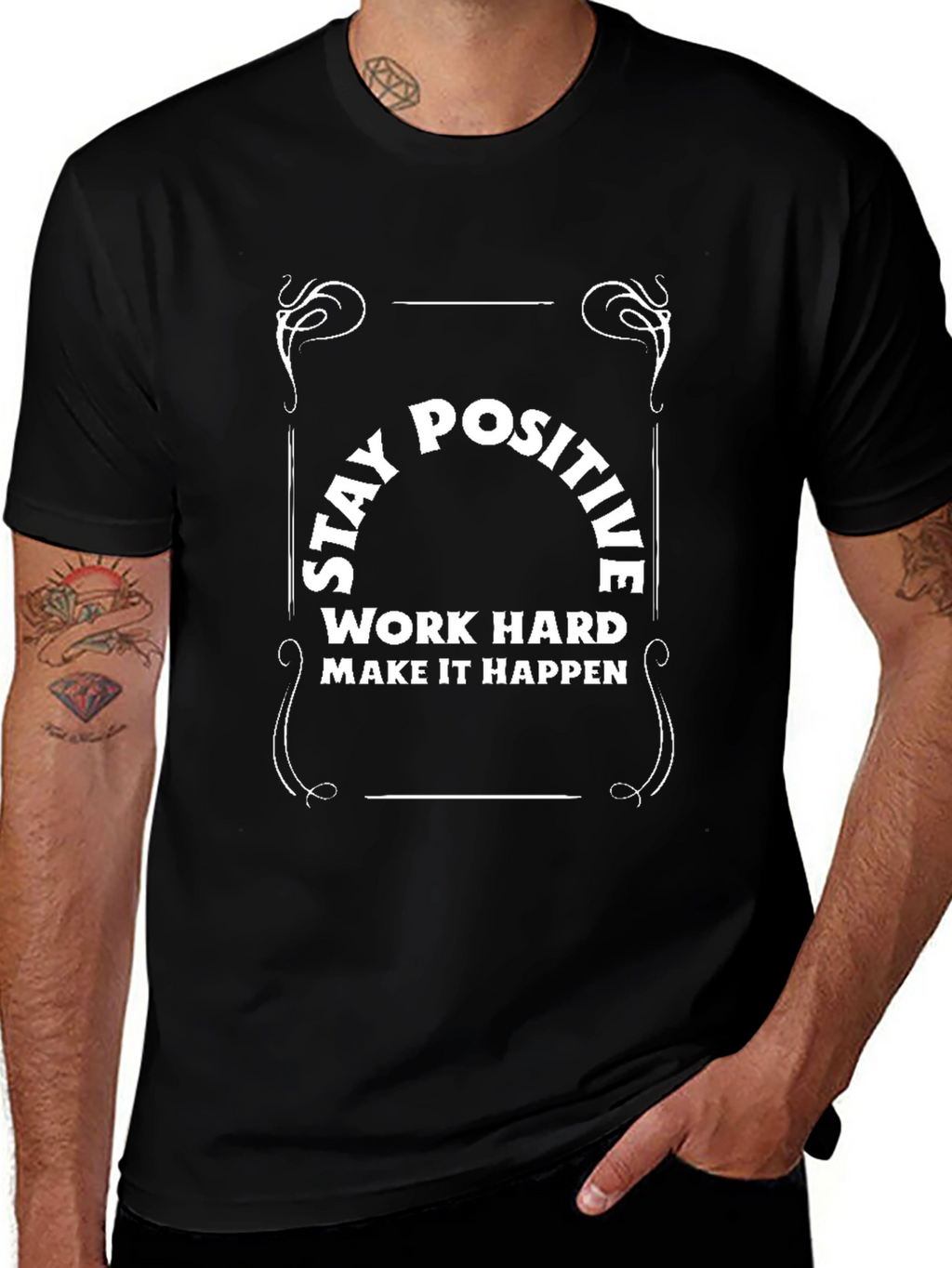 Stay Positive T-Shirt - Motivational Graphic Tee