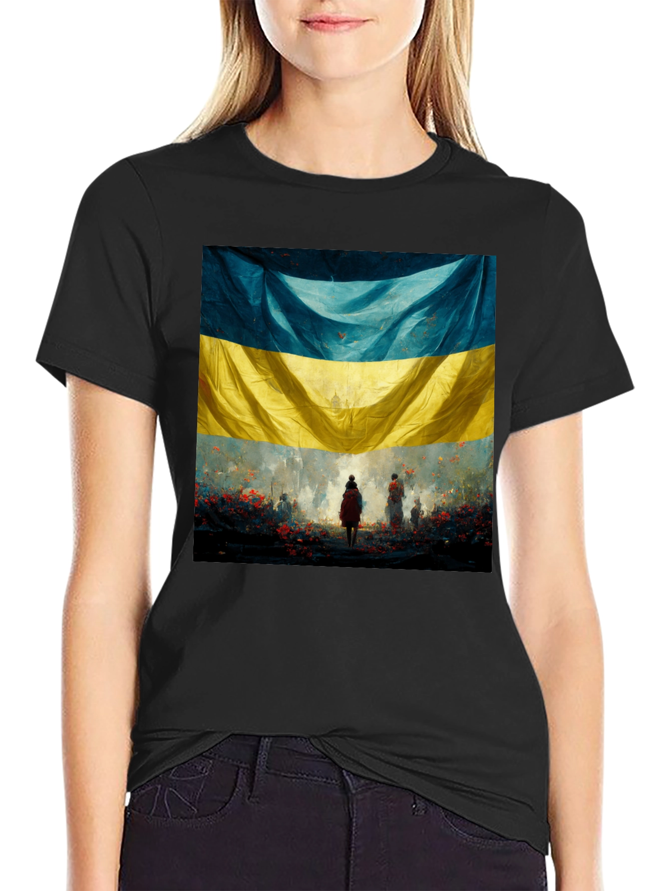 Ukraine Flag Art Graphic T-Shirt