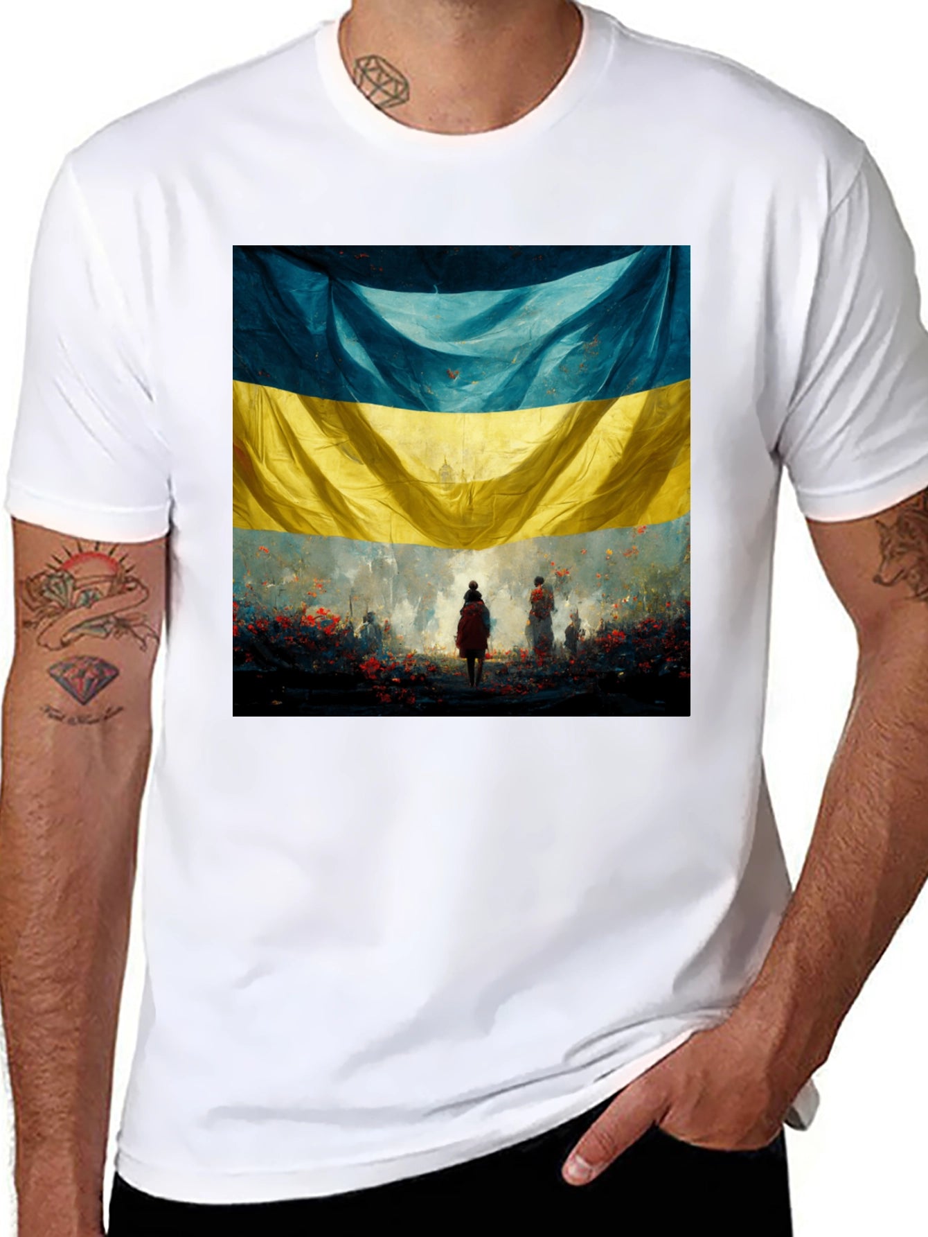 Ukraine Flag Art Graphic T-Shirt