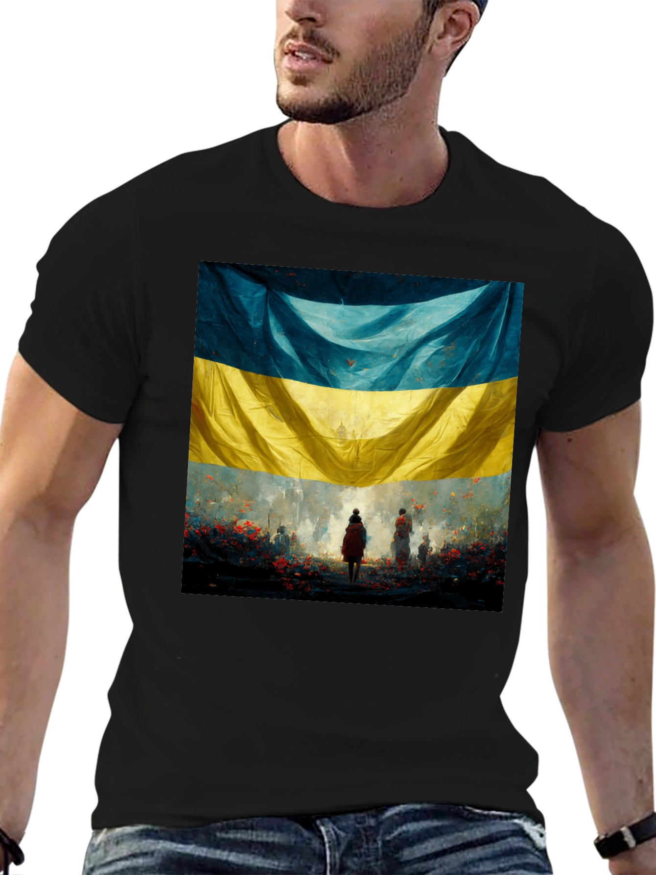 Ukraine Flag Art Graphic T-Shirt