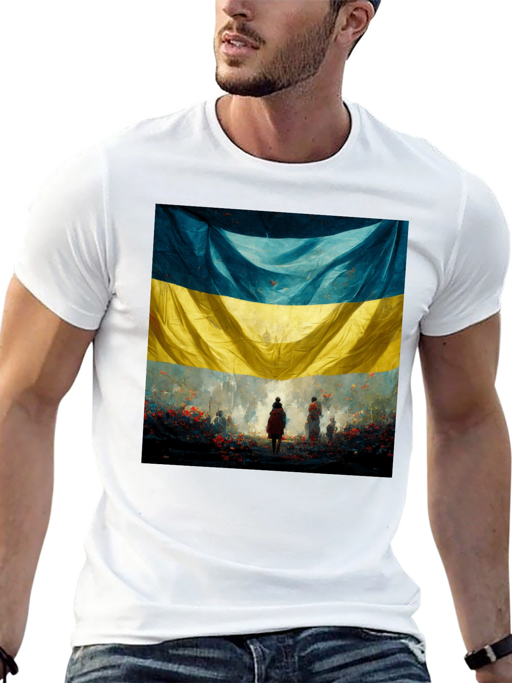 Ukraine Flag Art Graphic T-Shirt