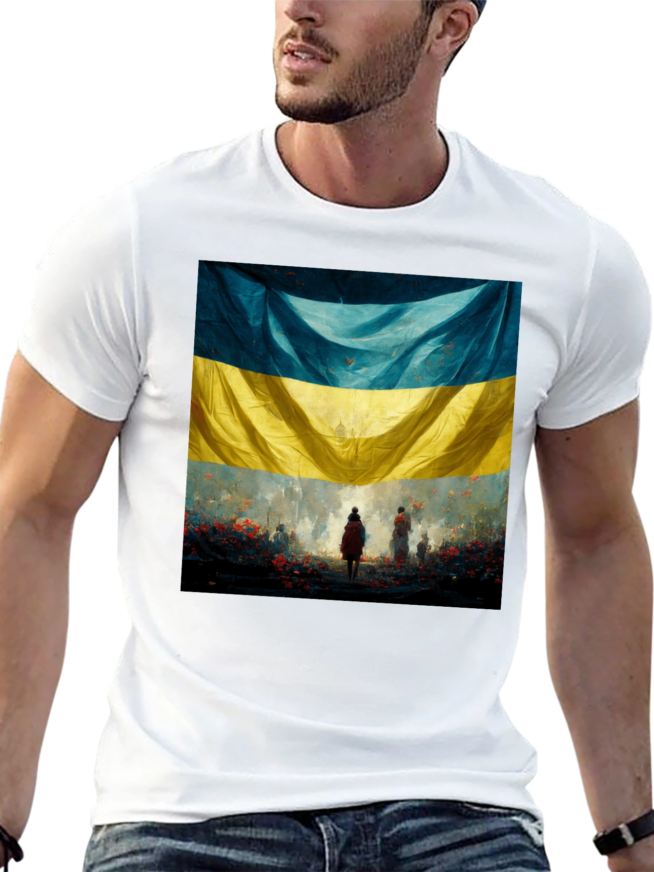 Ukraine Flag Art Graphic T-Shirt