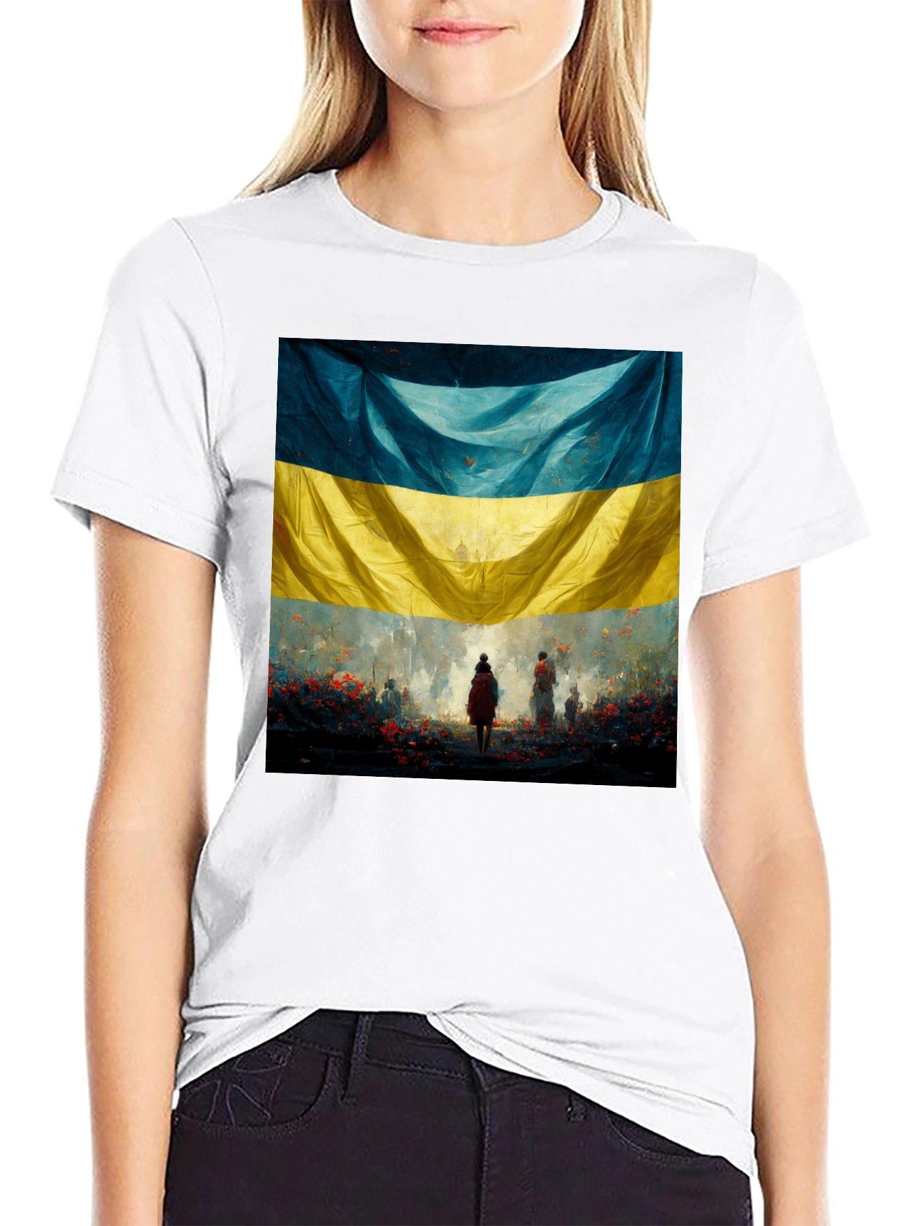Ukraine Flag Art Graphic T-Shirt