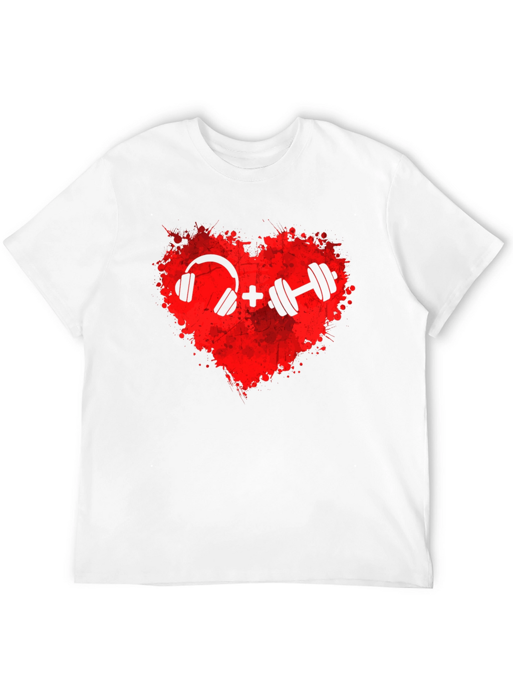 Workout Music Heart T-Shirt: Gym Lover Apparel
