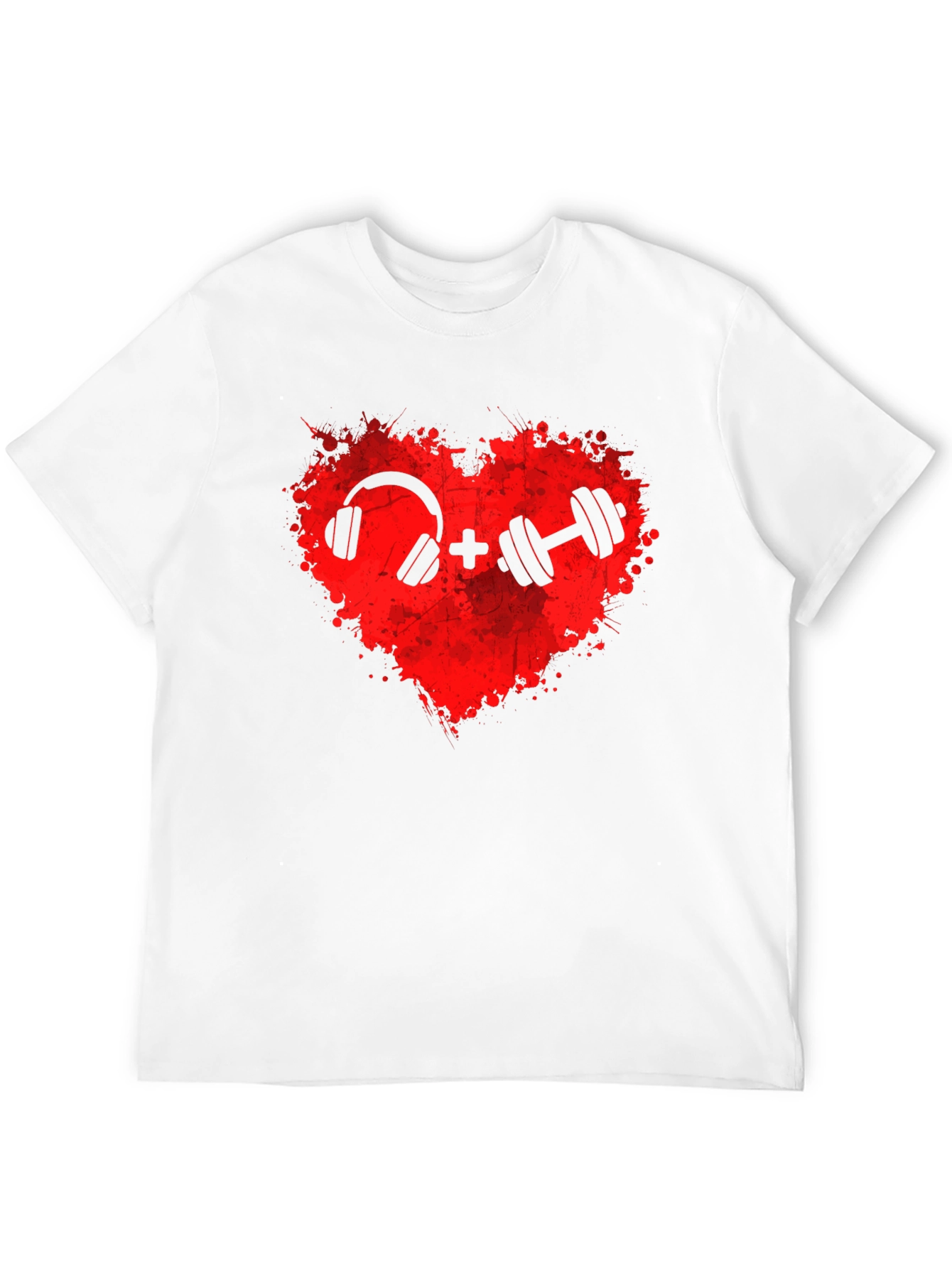 Workout Music Heart T-Shirt: Gym Lover Apparel