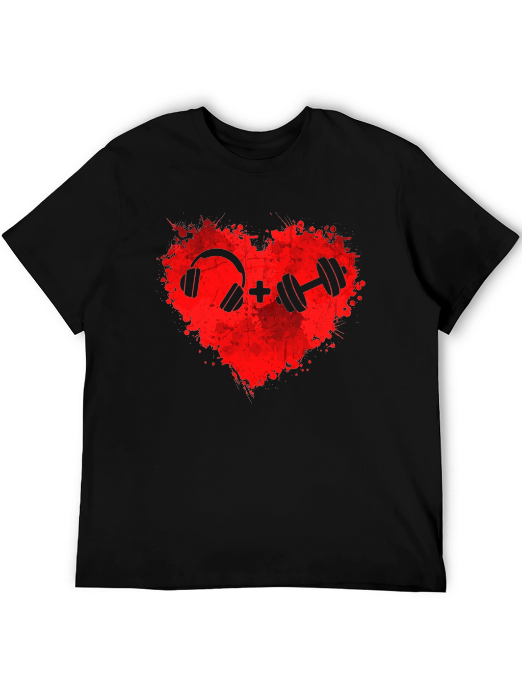 Workout Music Heart T-Shirt: Gym Lover Apparel