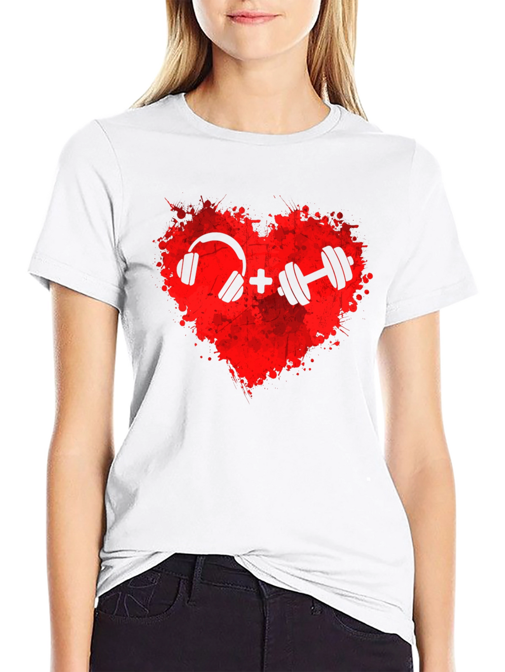 Workout Music Heart T-Shirt: Gym Lover Apparel