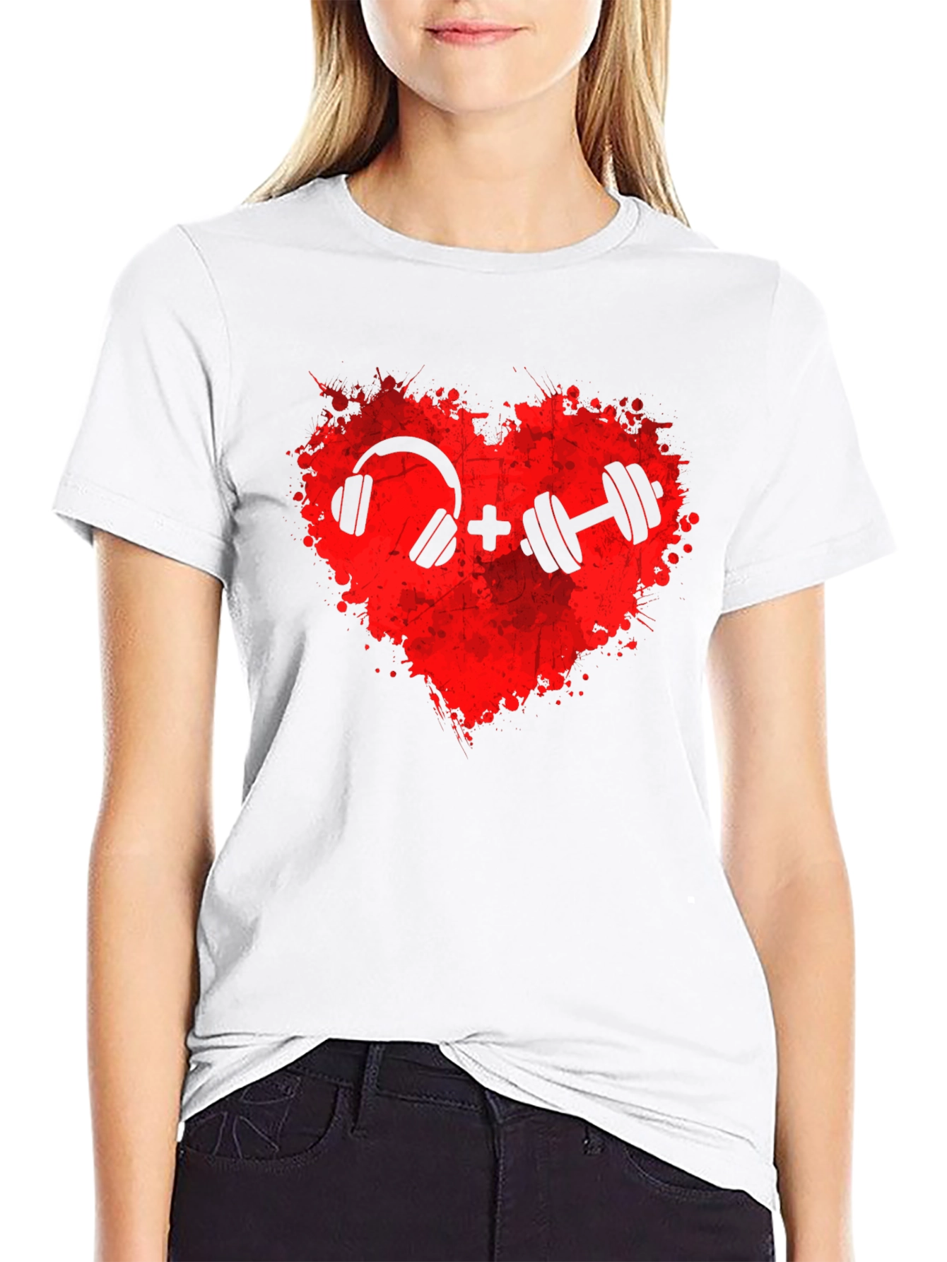 Workout Music Heart T-Shirt: Gym Lover Apparel