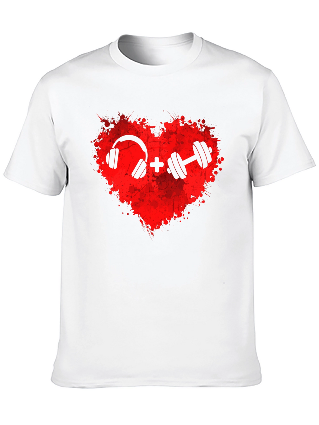 Workout Music Heart T-Shirt: Gym Lover Apparel
