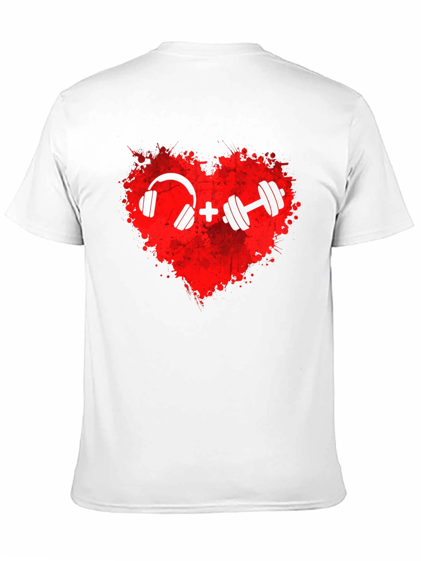Workout Music Heart T-Shirt: Gym Lover Apparel