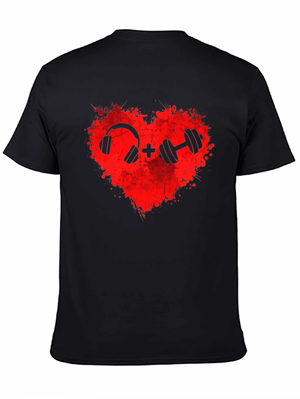Workout Music Heart T-Shirt: Gym Lover Apparel